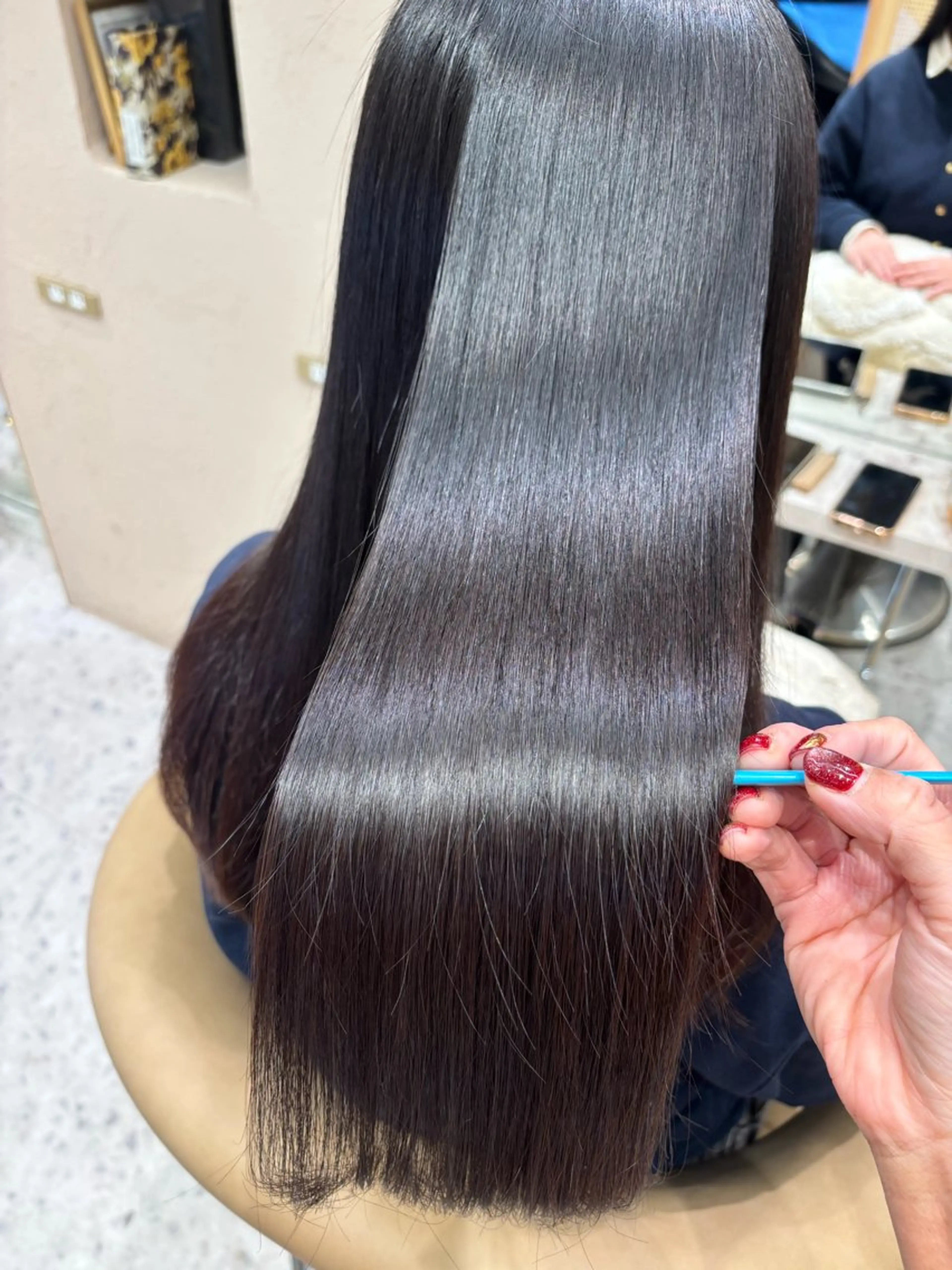 セミロング パーマ 縮毛矯正 あかね☆ヘアアレンジ /ボブ/縮毛矯正のヘアスタイル