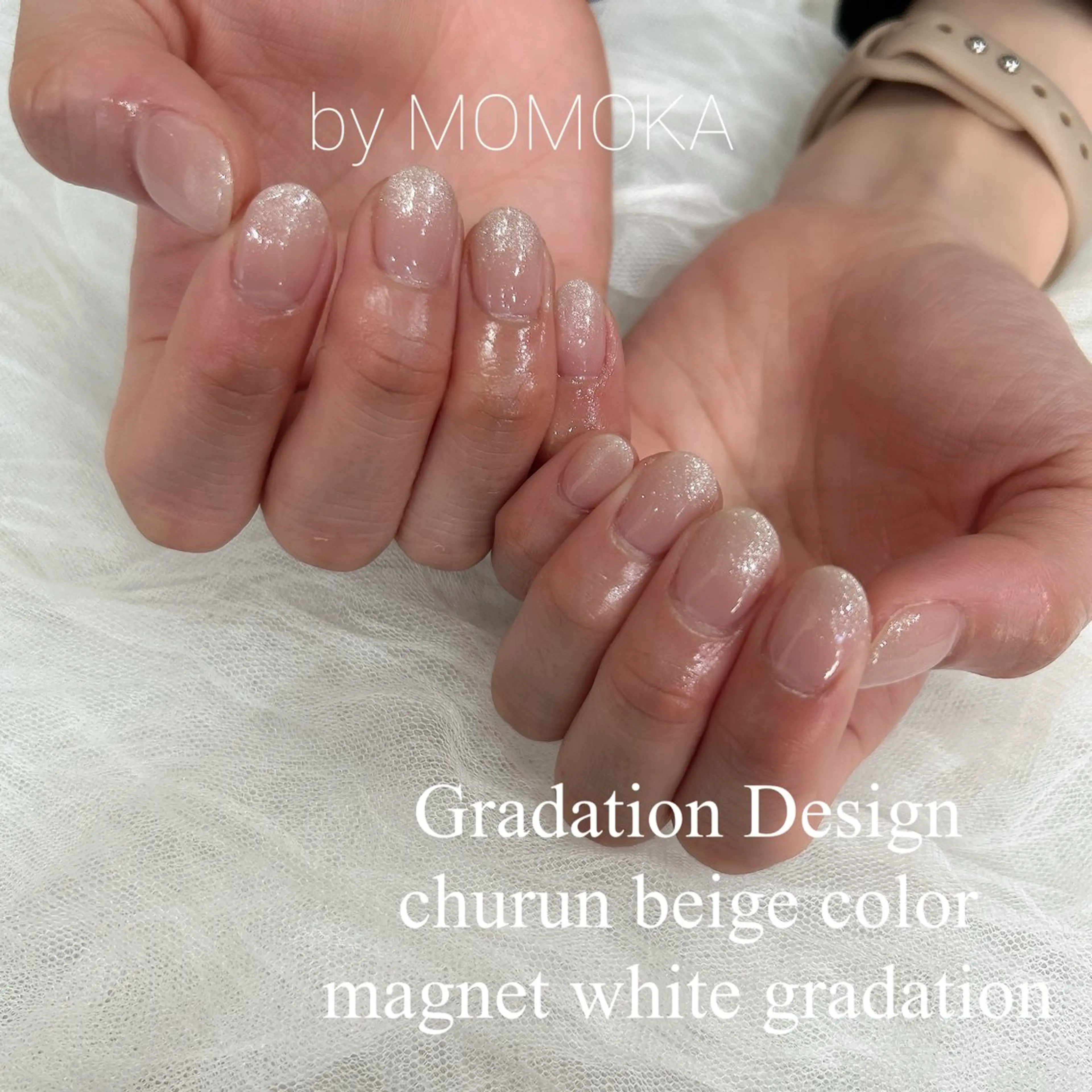 ネイル グラデーション マグネットネイル ハンドネイル Momo nailsalonのネイルデザイン