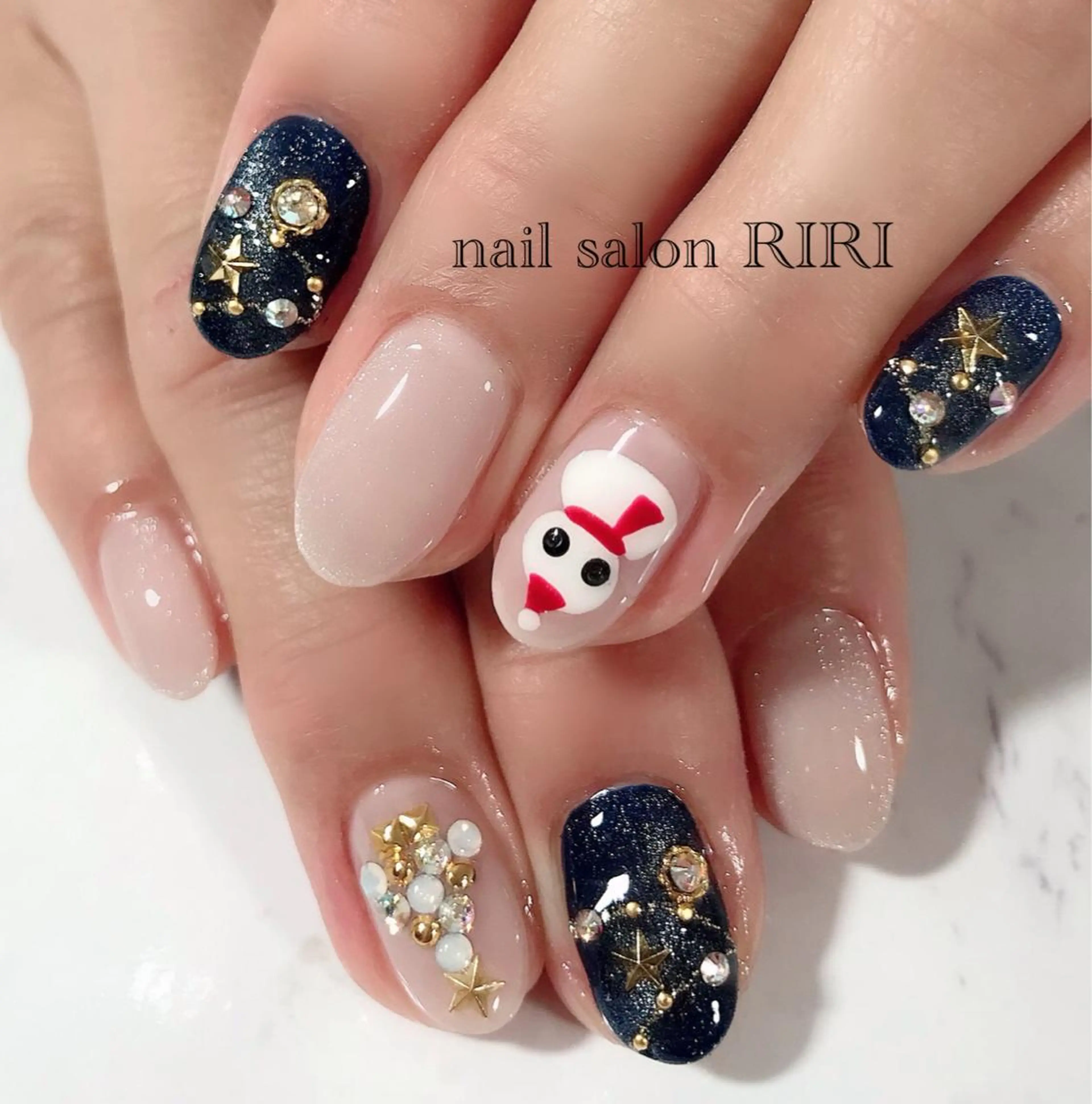 ネイル マグネットネイル 冬ネイル クリスマス RIRI リリのネイルデザイン