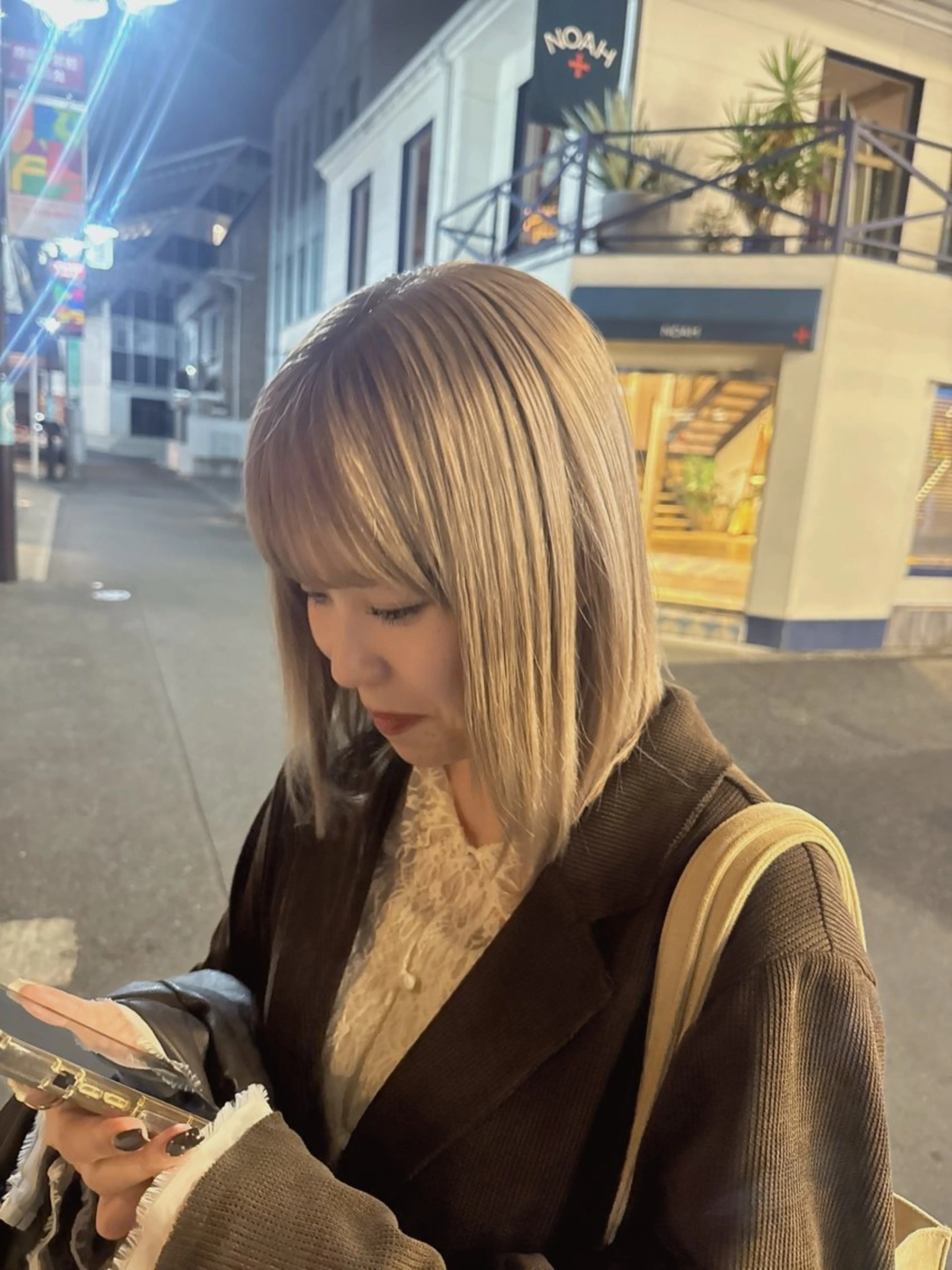 ミディアム カラー ブリーチ ブロンド ケアブリーチ 透明感カラー グレージュ ヘアカラー トリートメント 💎透明感カラー特化 💎TAISEIのヘアスタイル