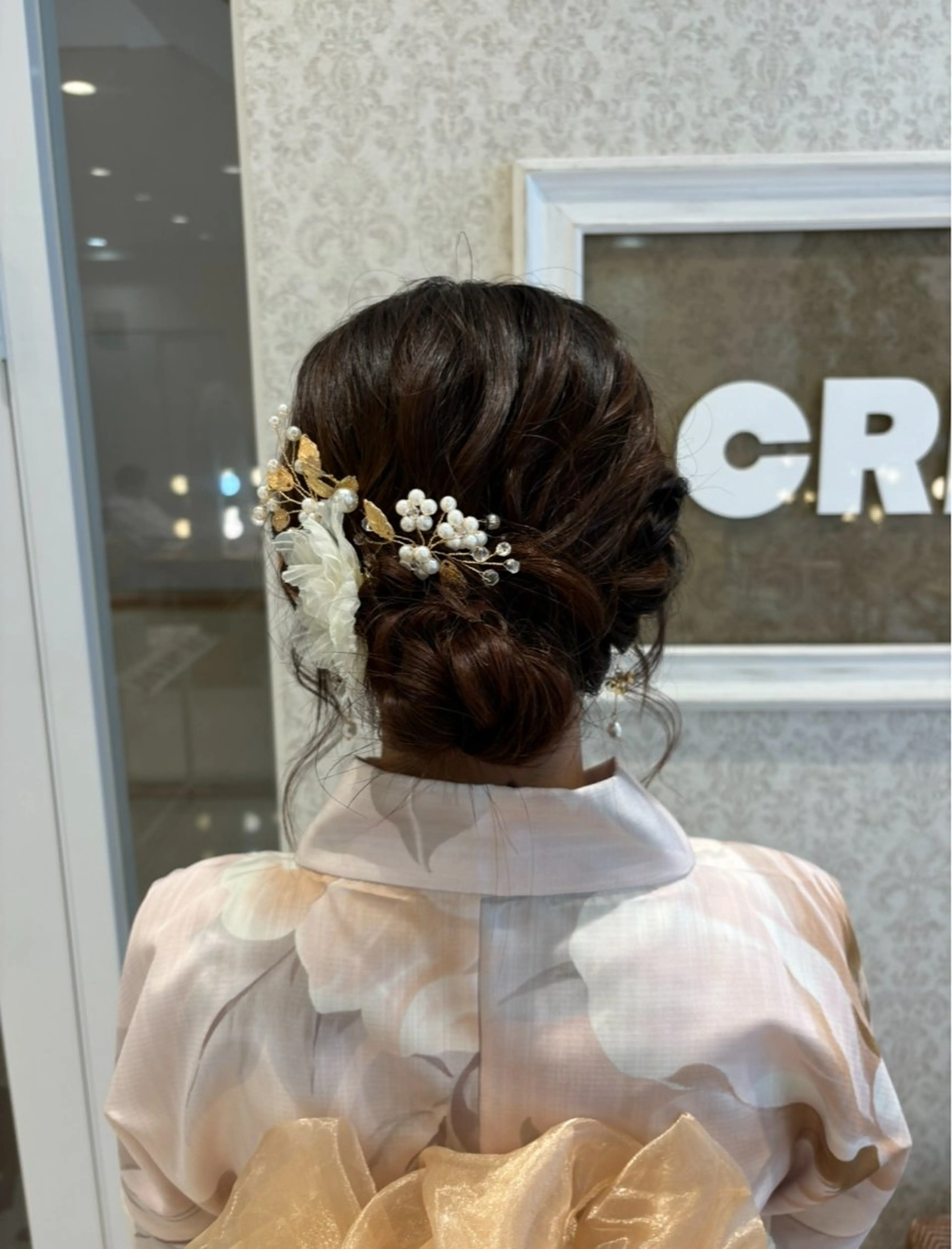 着付け ブリーチなしカラー/ 暖色カラー/艶カラーのヘアスタイル