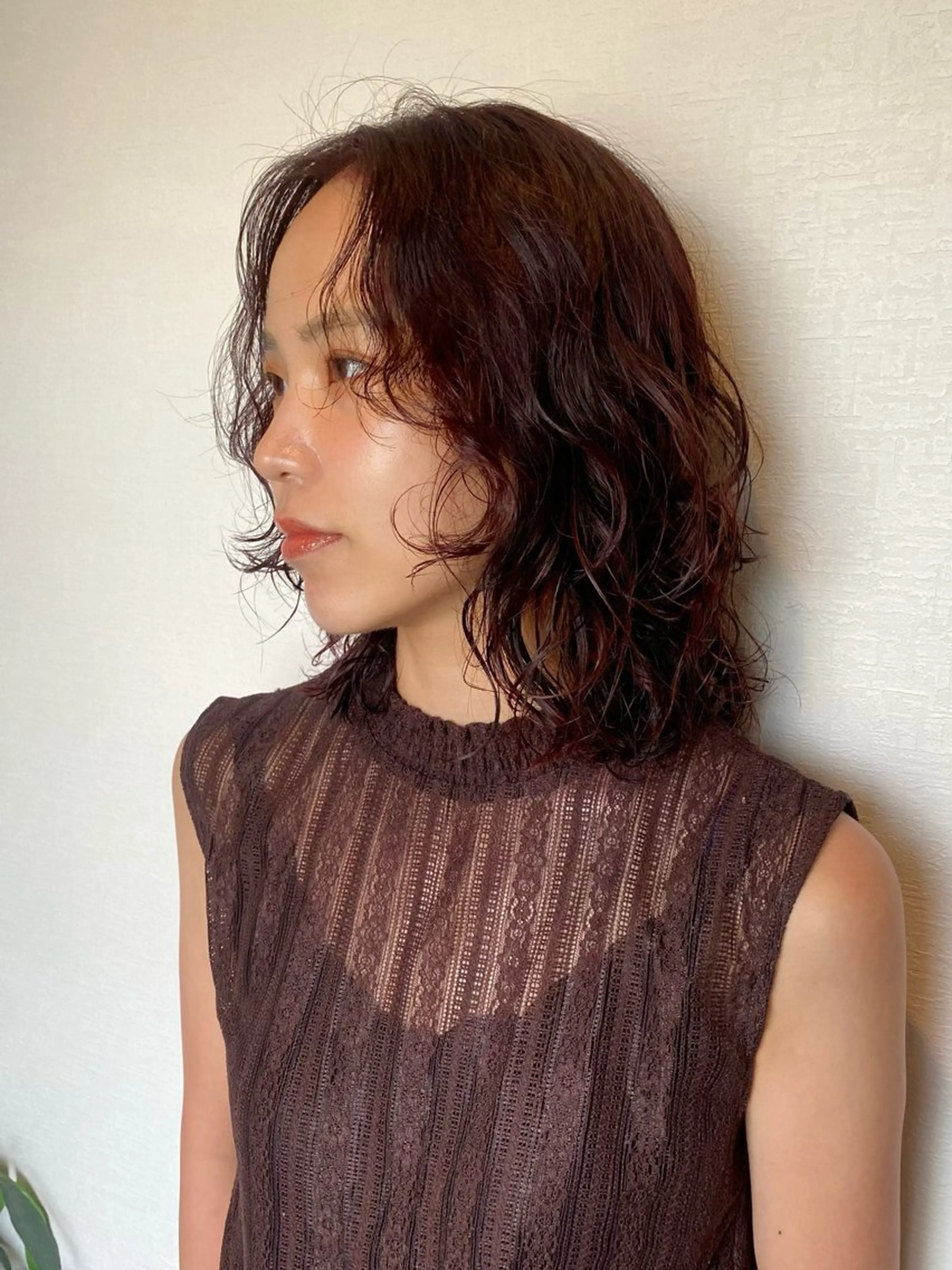 ミディアム カット 🎀レイヤーカット/ 艶カラー/ﾕｶ🎀のヘアスタイル
