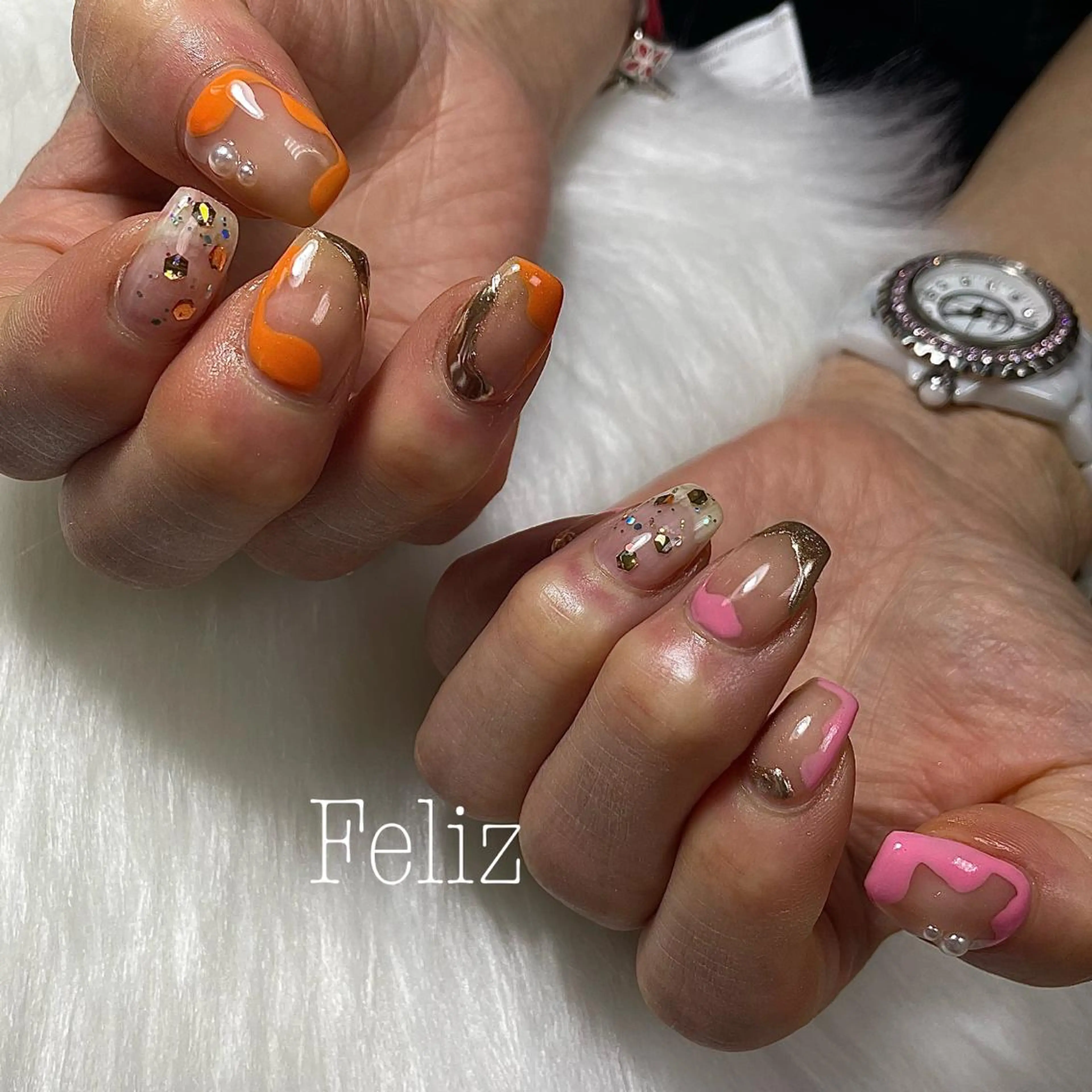 ネイル ハンドネイル ハンドケア Feliz 楽しいネイルサロンのネイルデザイン