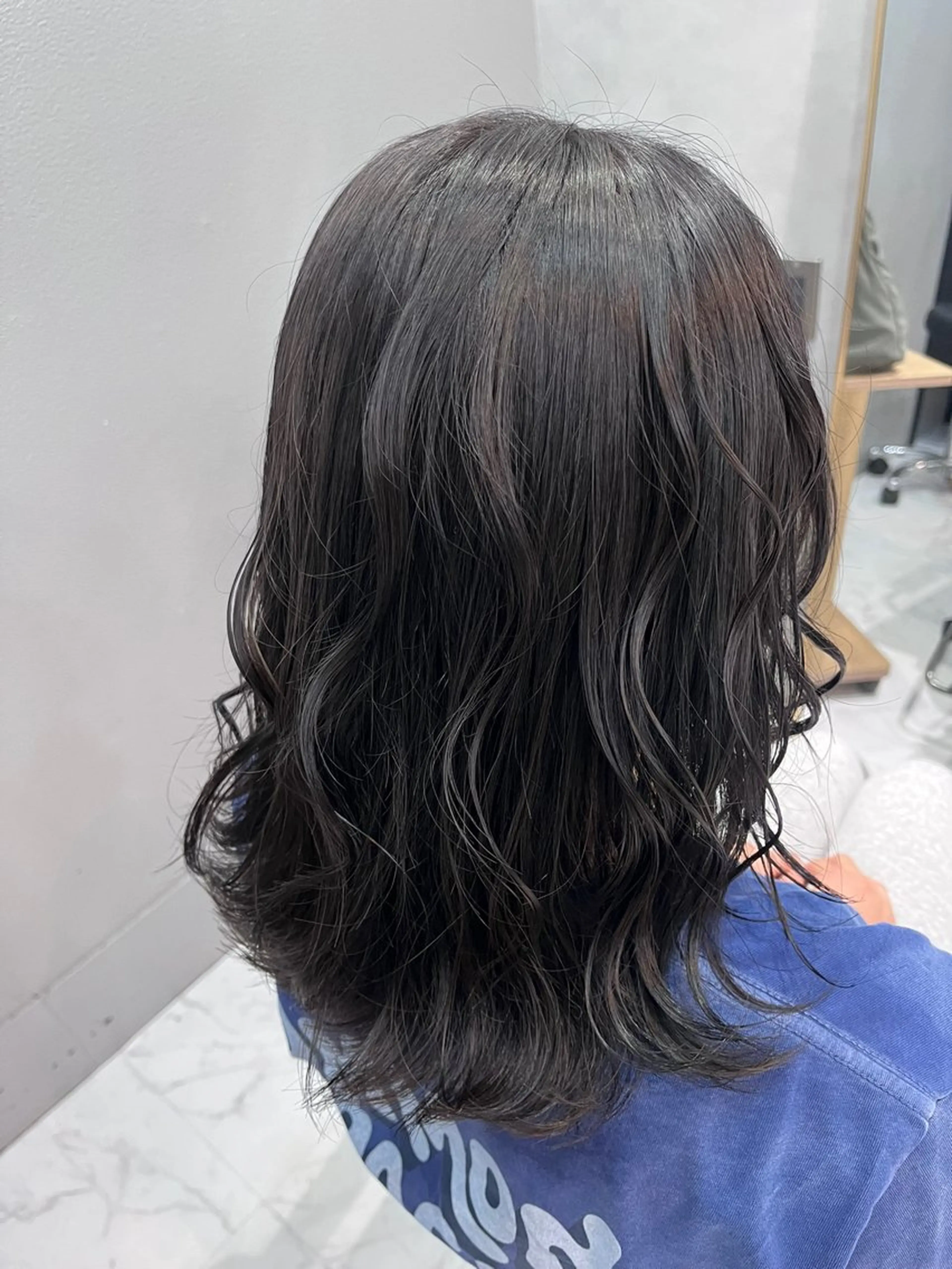 ミディアム カット ヘアカラー トリートメント ハイトーン/韓国風/ 艶髪/吉祥寺のヘアスタイル