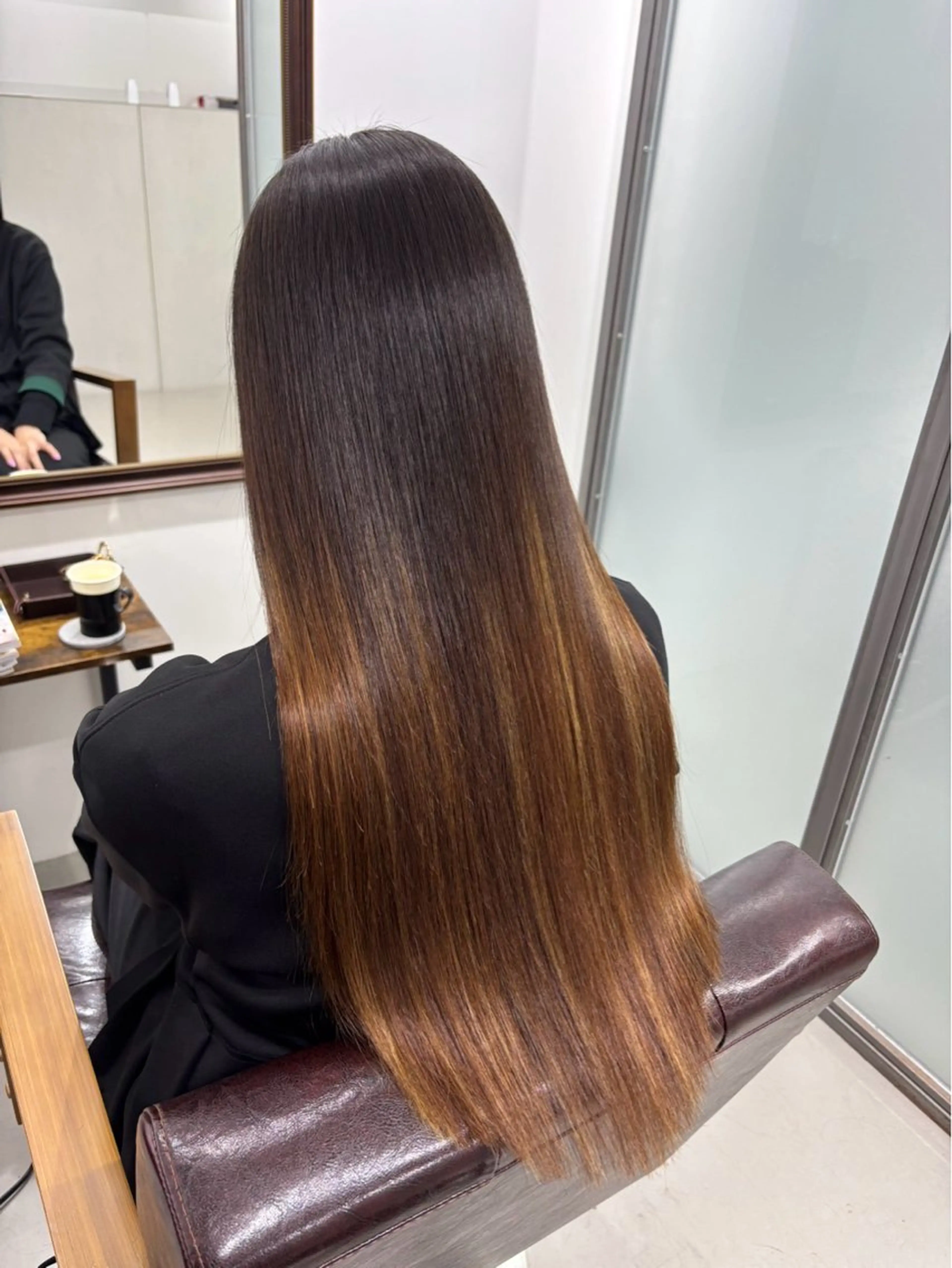 ロング カット 縮毛矯正 トリートメント Dice 岡本所属・コテ巻き風 デジタルパーマ 拓海のヘアスタイル