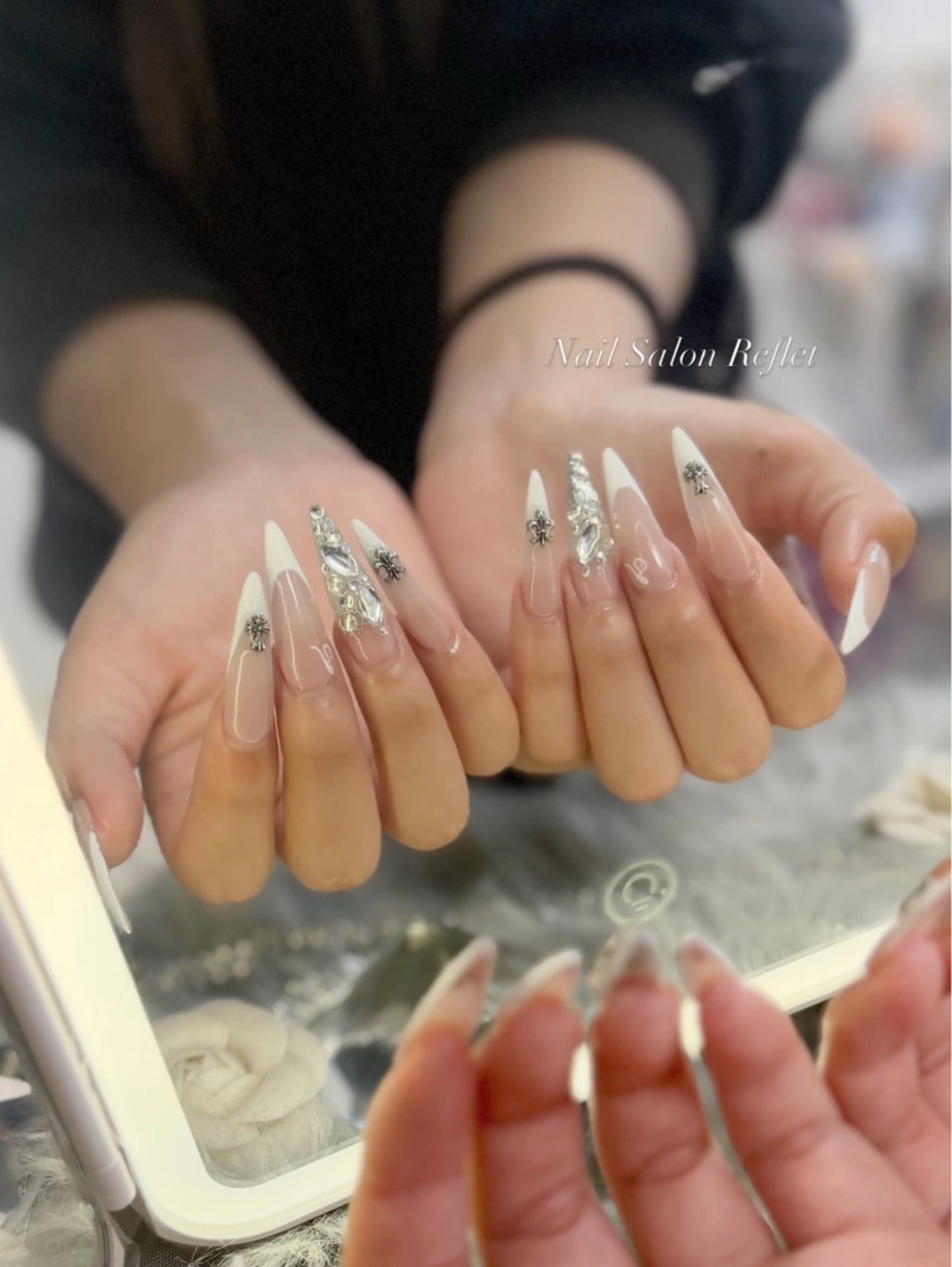 ネイル ロングネイル ハンドネイル nailsalon Refletのネイルデザイン