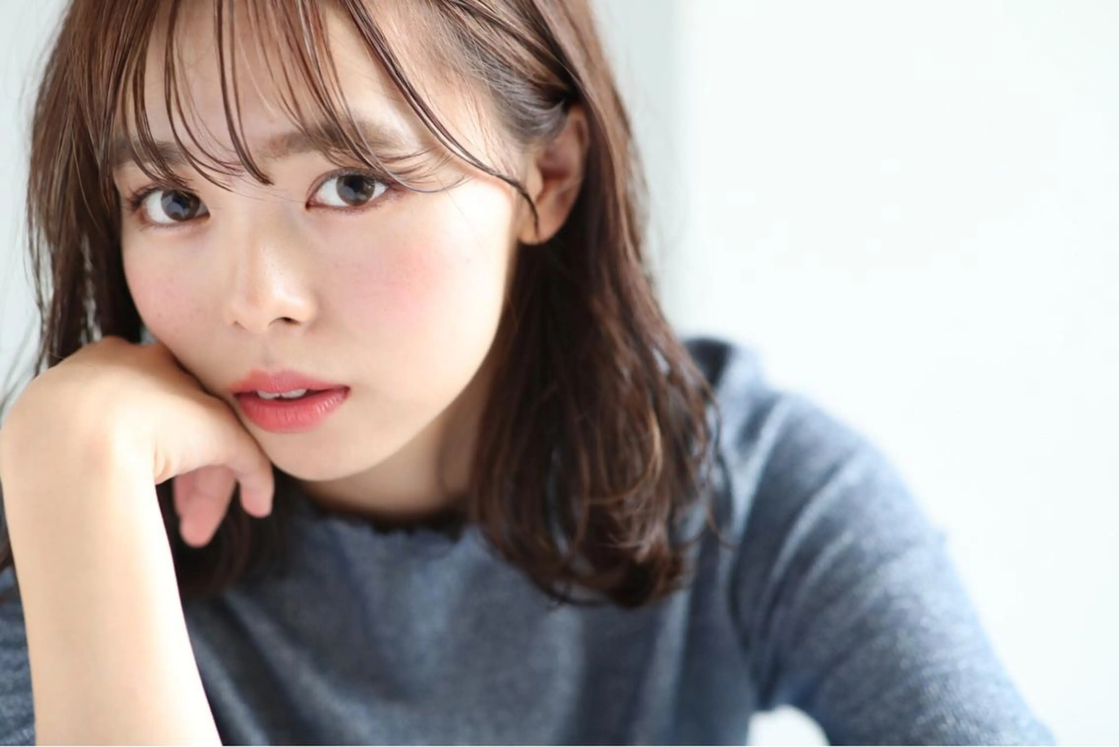 ミディアム カラー 元重 宣博のヘアスタイル