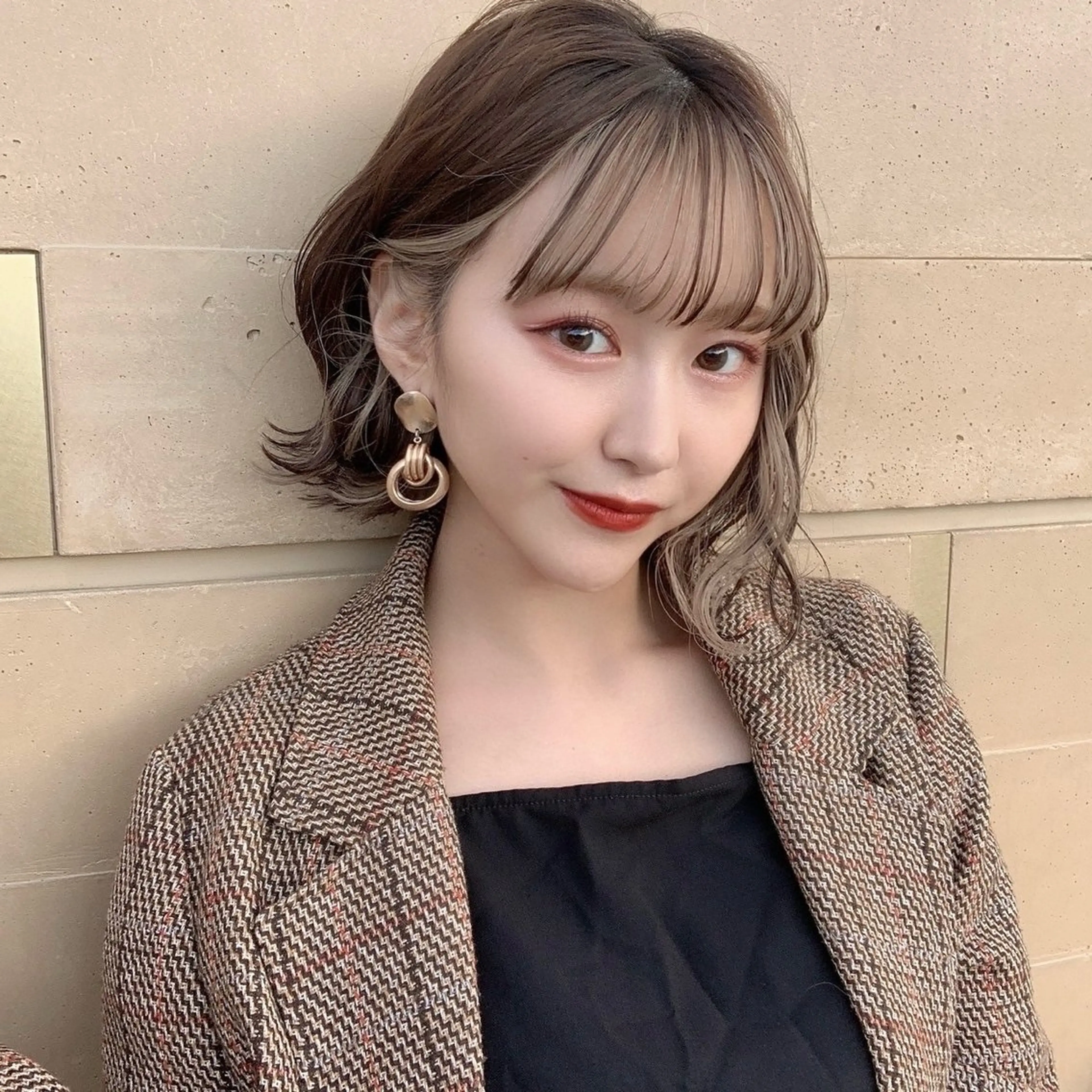 ミディアム 水原　悠吾 ELISS　ブリーチのヘアスタイル