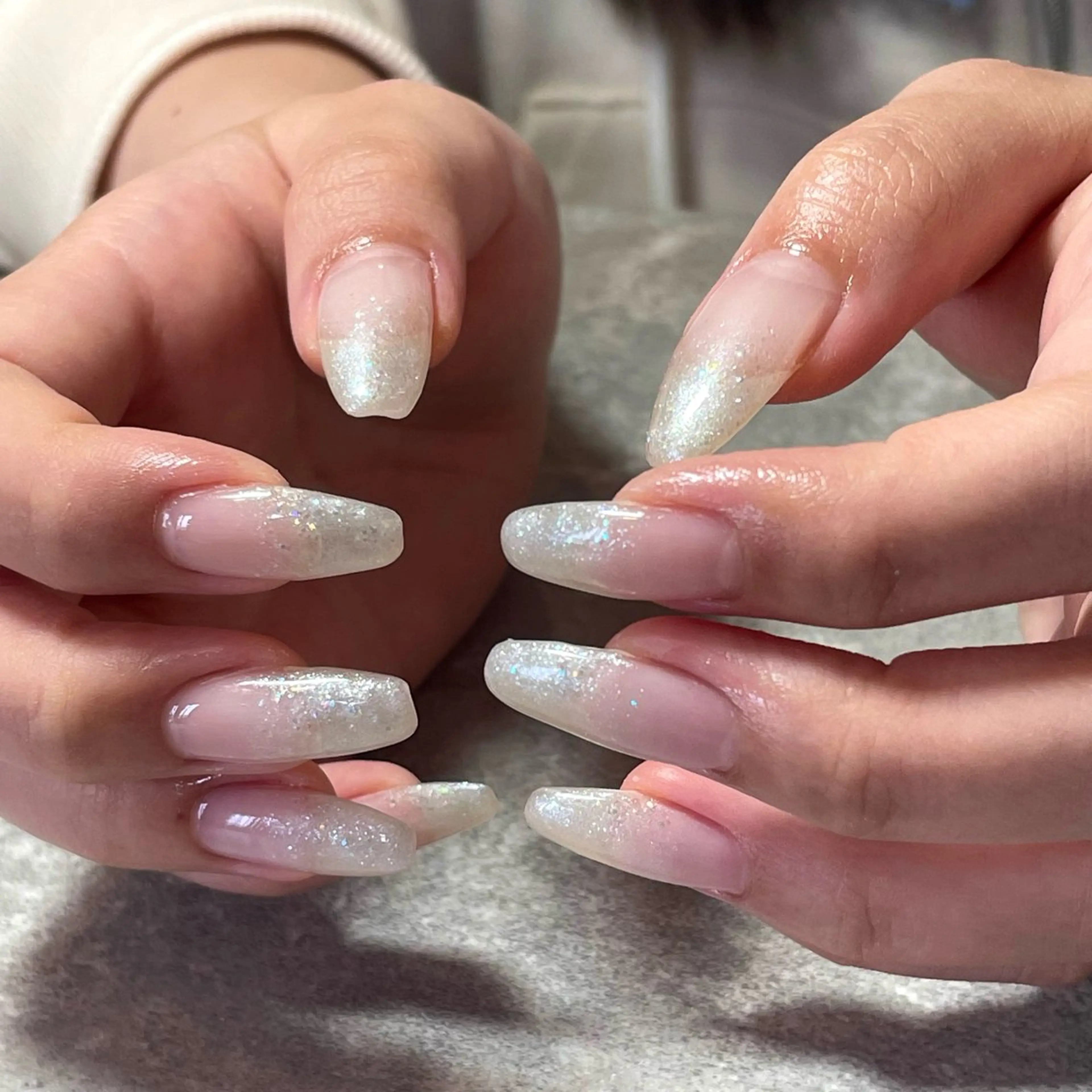 【hand】ラメグラデーション💎（オフ無し）の写真