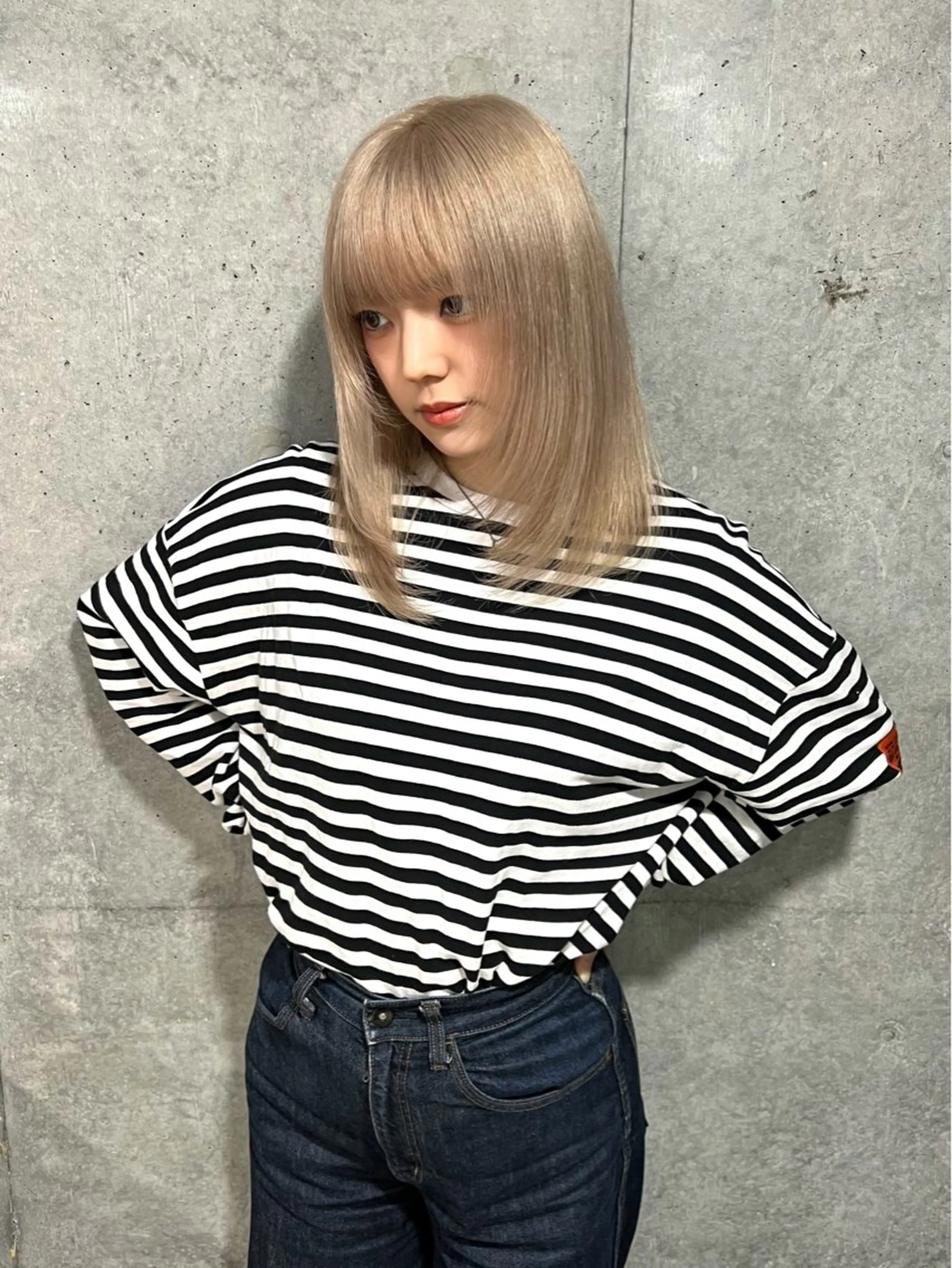 カラー ヘアカラー はなえ/ブリーチ/複 雑履歴修正のヘアスタイル