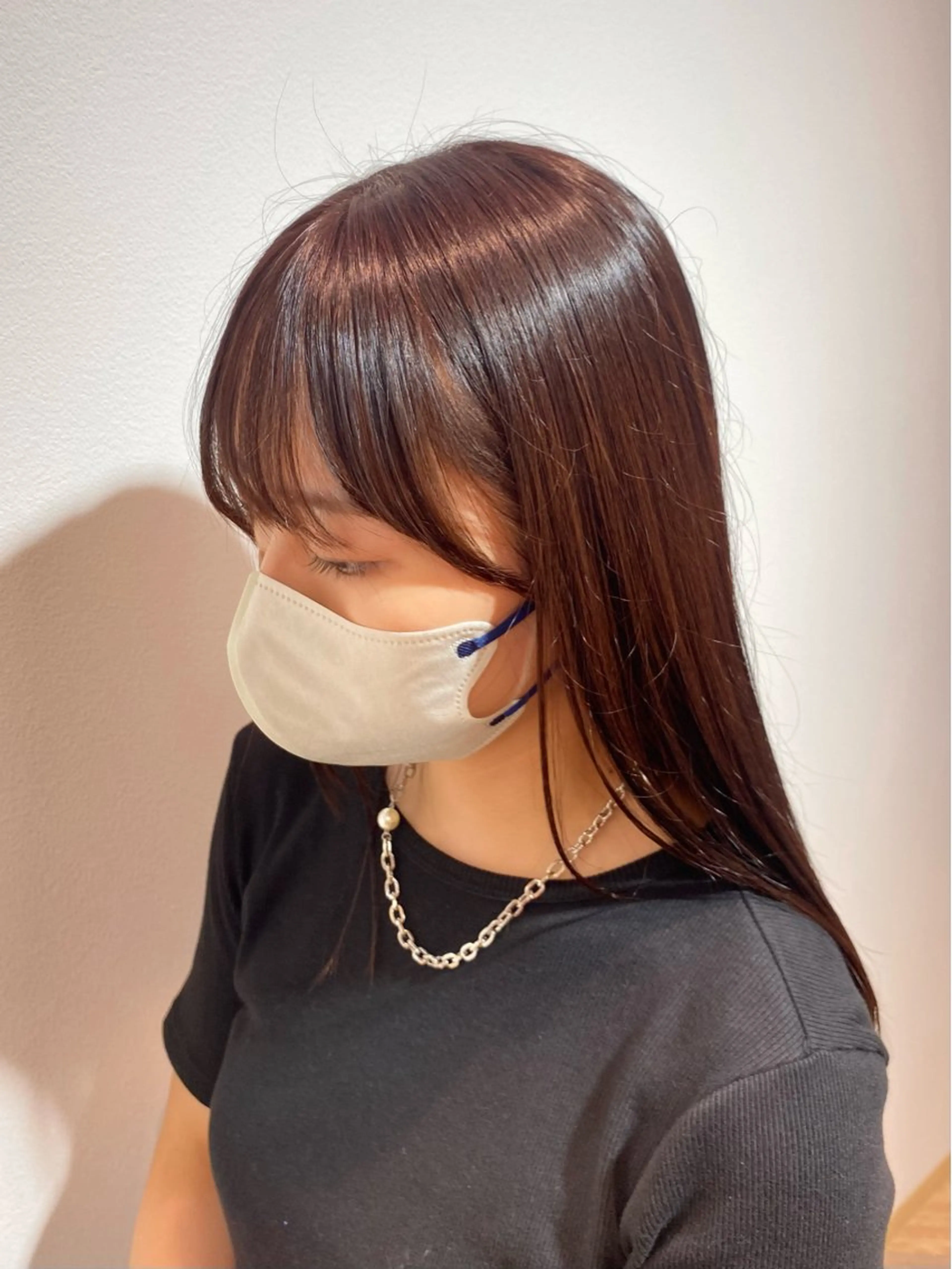 セミロング カラー カシス ピンクカラー ヘアカラー Yamada Ami🪐のヘアスタイル