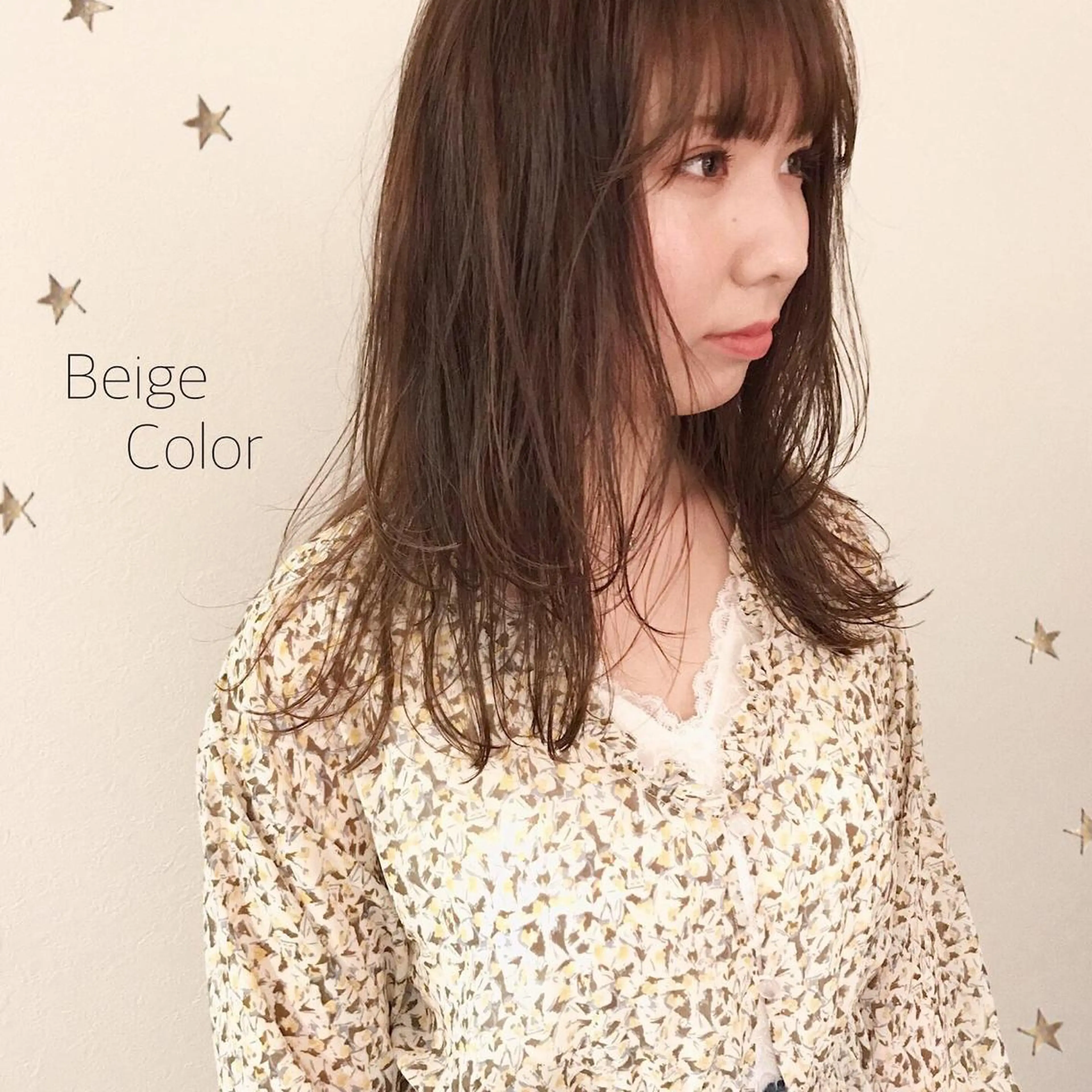 セミロング カラー 市川 千夏のヘアスタイル