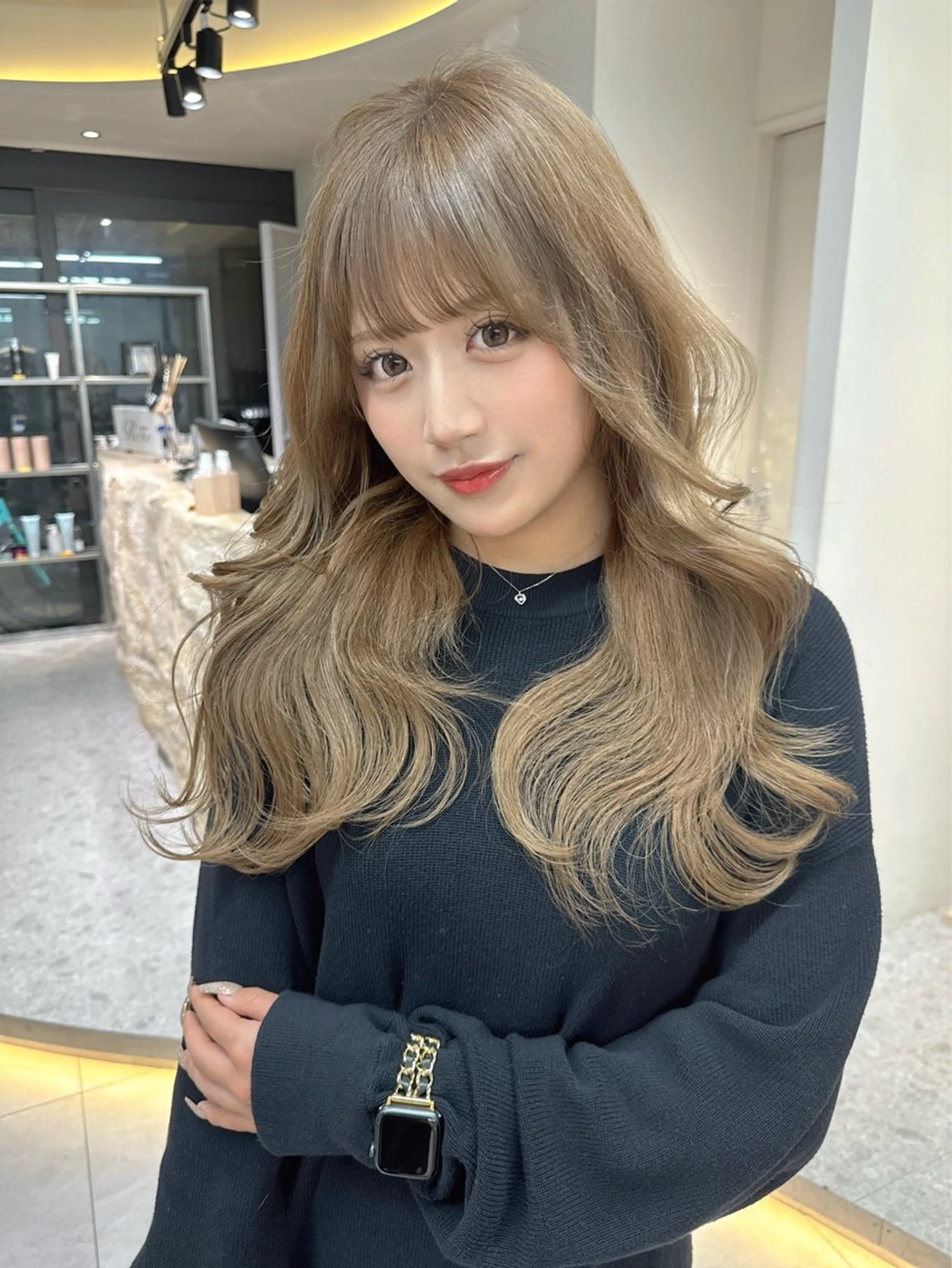 セミロング カラー ヘアカラー トリートメント 《髪質改善✖️オリー ブ🧸》小嶋拓也のヘアスタイル