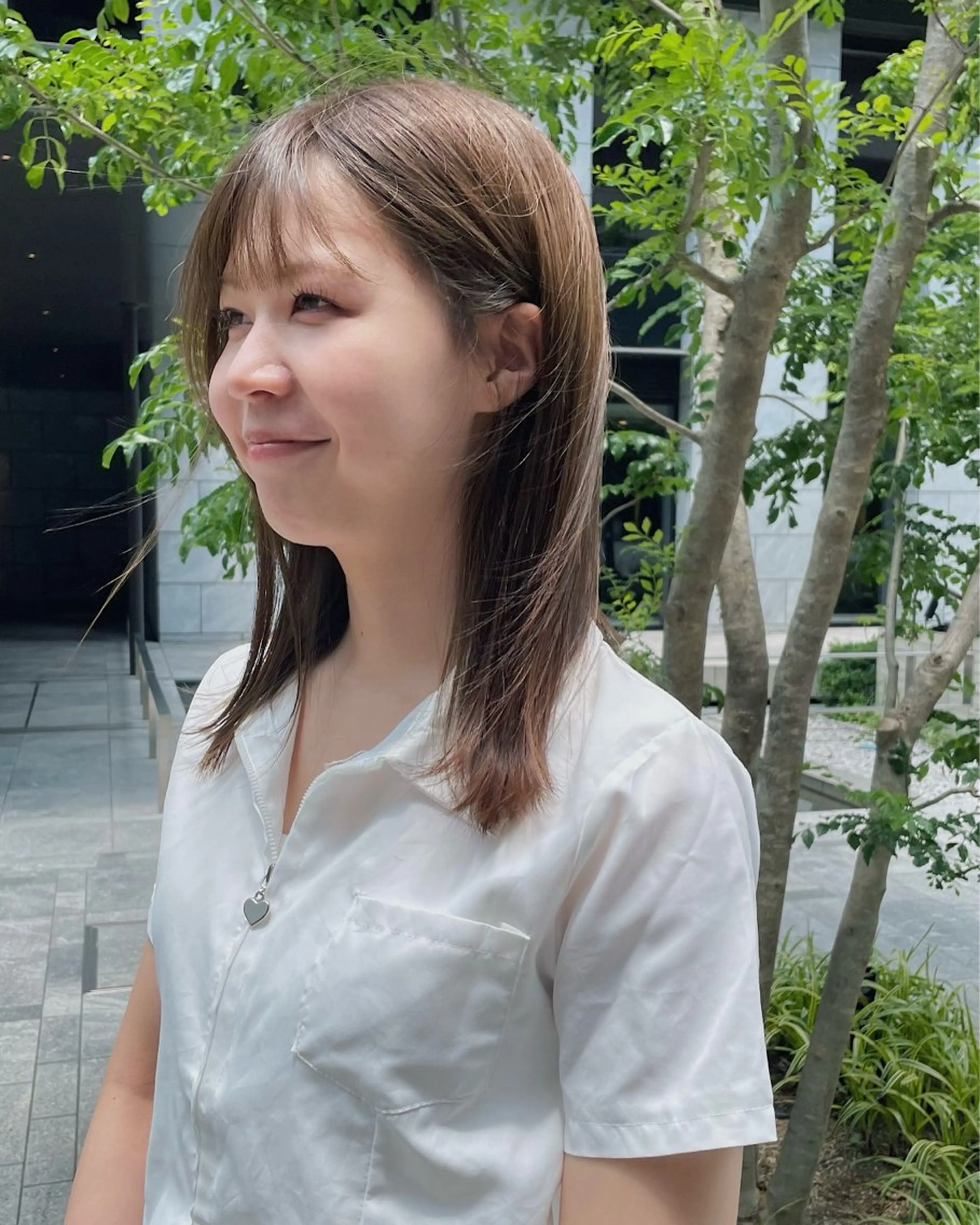 ミディアム カラー 透明感カラー 髪質改善 ヘアカラー トリートメント ヘッドスパ 大阪/梅田すぐ /パーマ落とし専門店のヘアスタイル