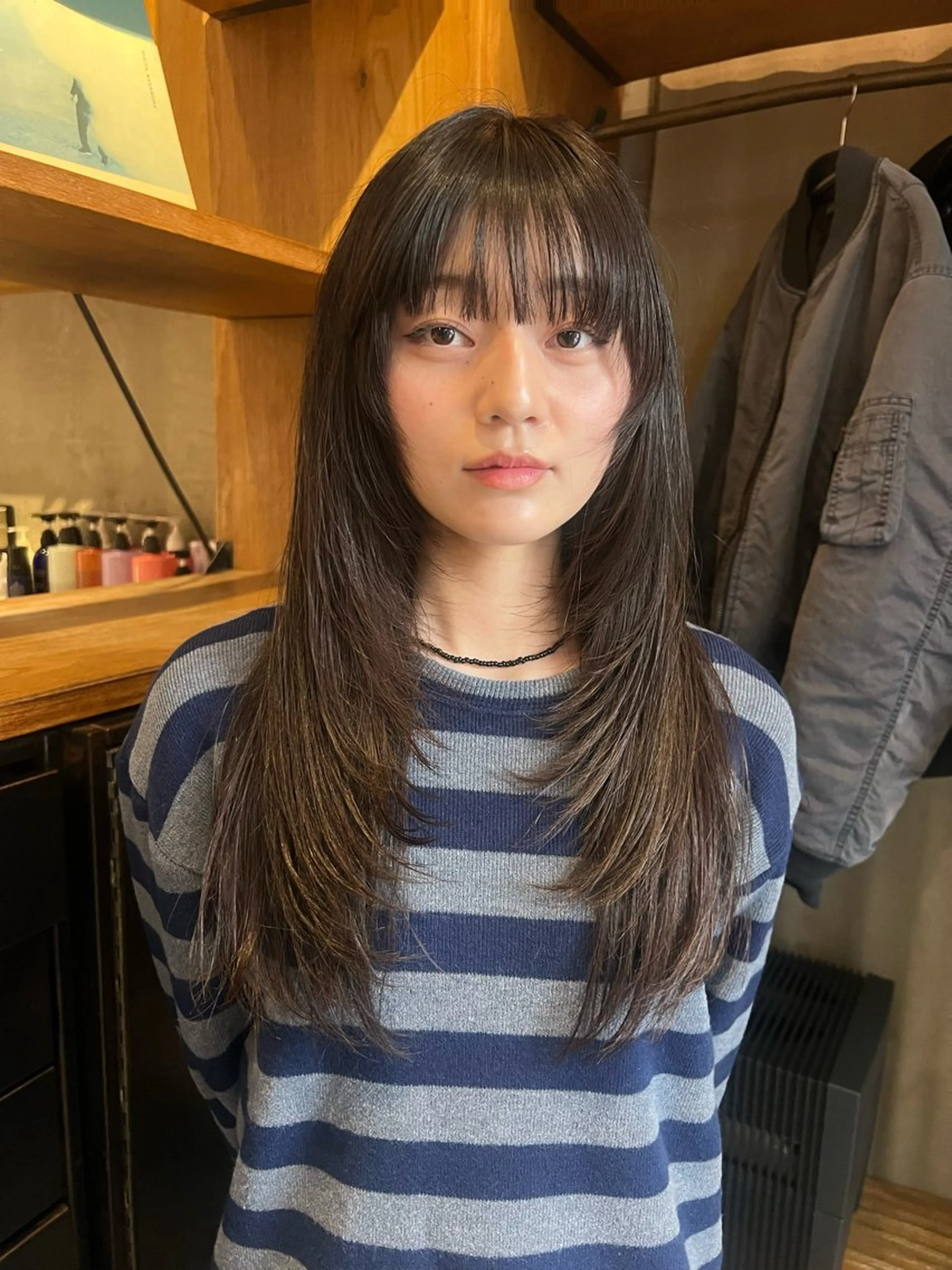ロング レイヤーカット カット レイヤーカット NERO加藤木麻彩のヘアスタイル