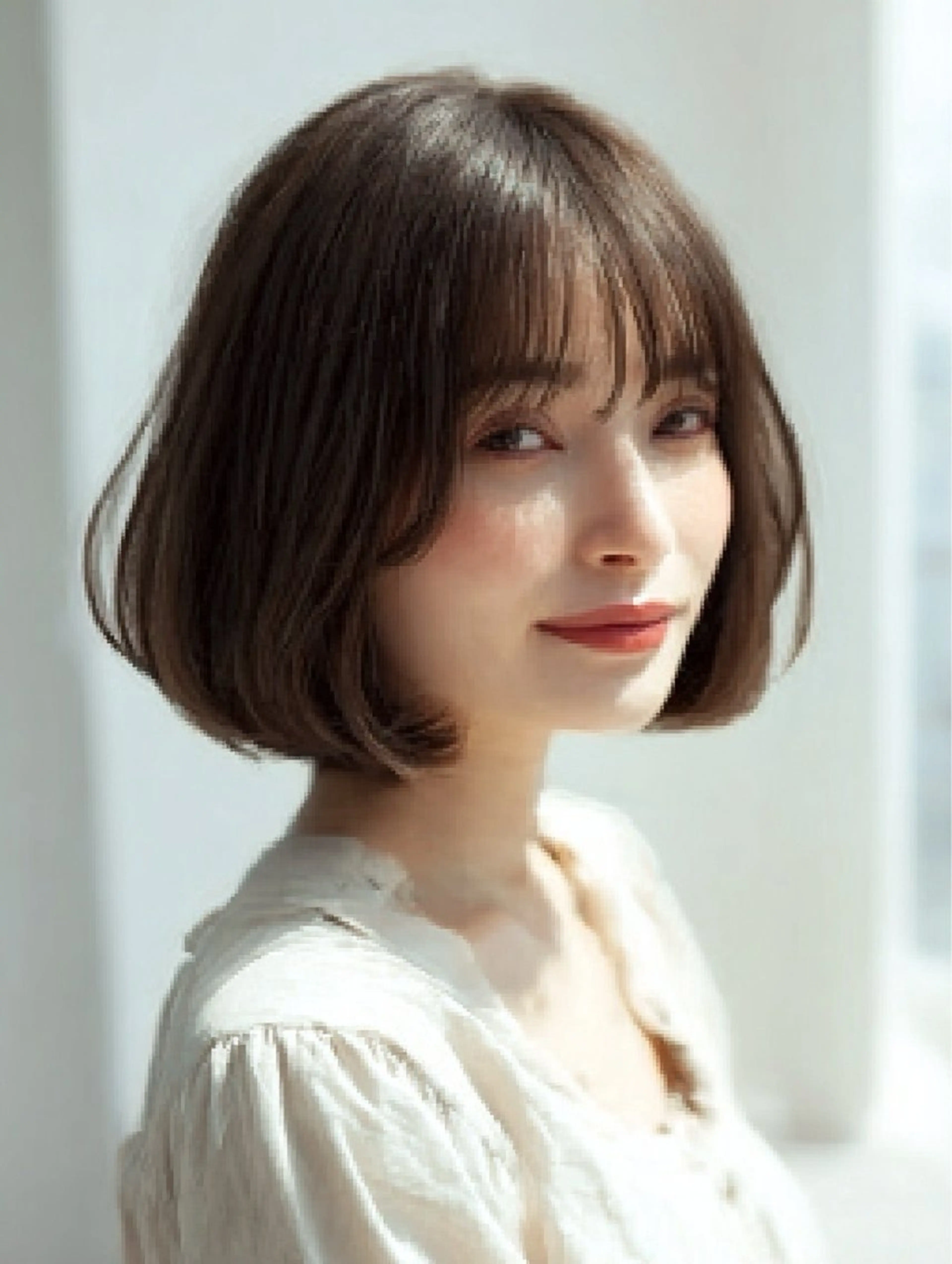 ショート 顔まわりレイヤー 顔周りカット ハッシュカット ハイレイヤー 髪質改善 カット 縮毛矯正 トリートメント ✨毛髪診断で絶対綺麗 ✨美髪艶髪専門✨高浪のヘアスタイル