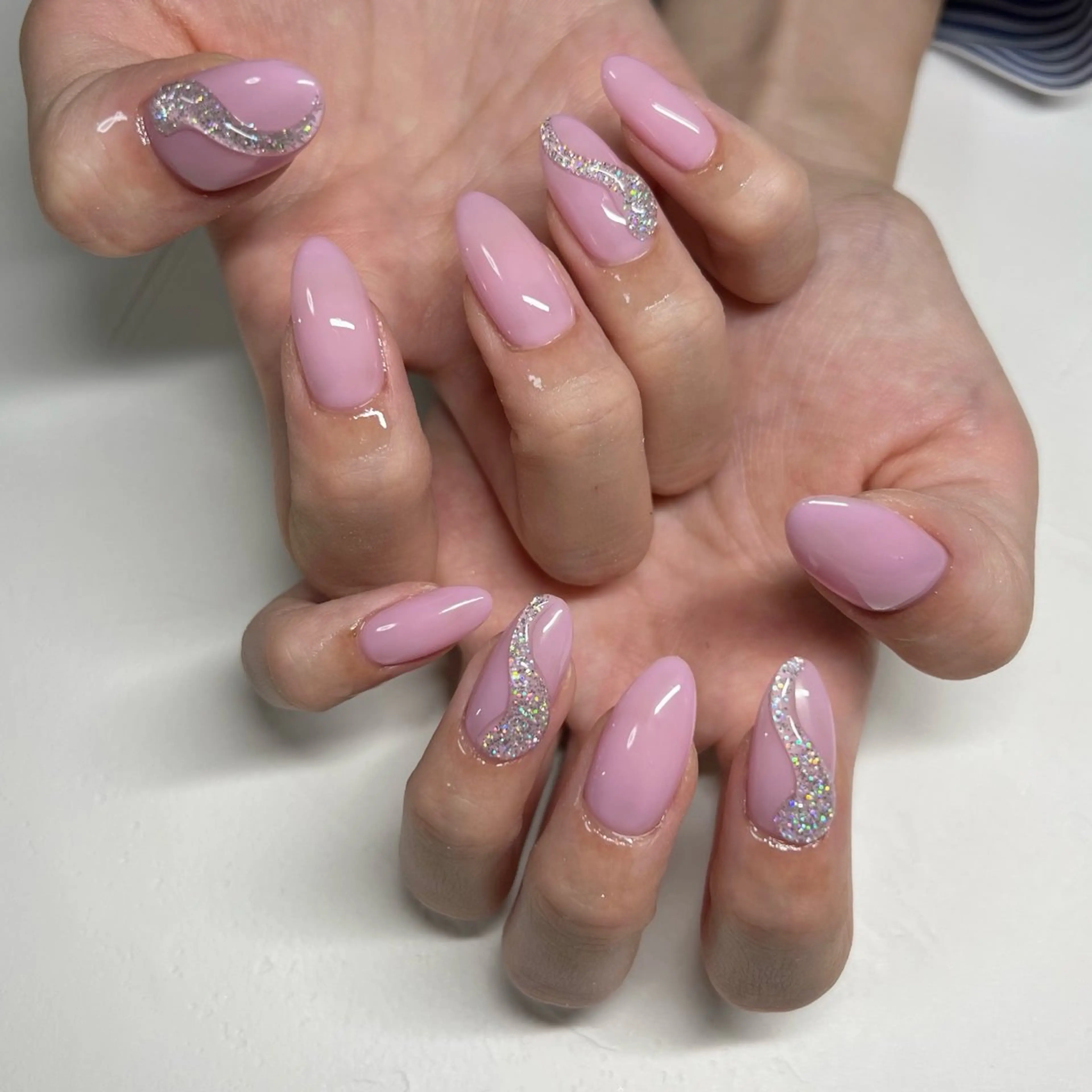 ネイル ピンク ぷっくりネイル ハンドネイル 川端 京香のネイルデザイン