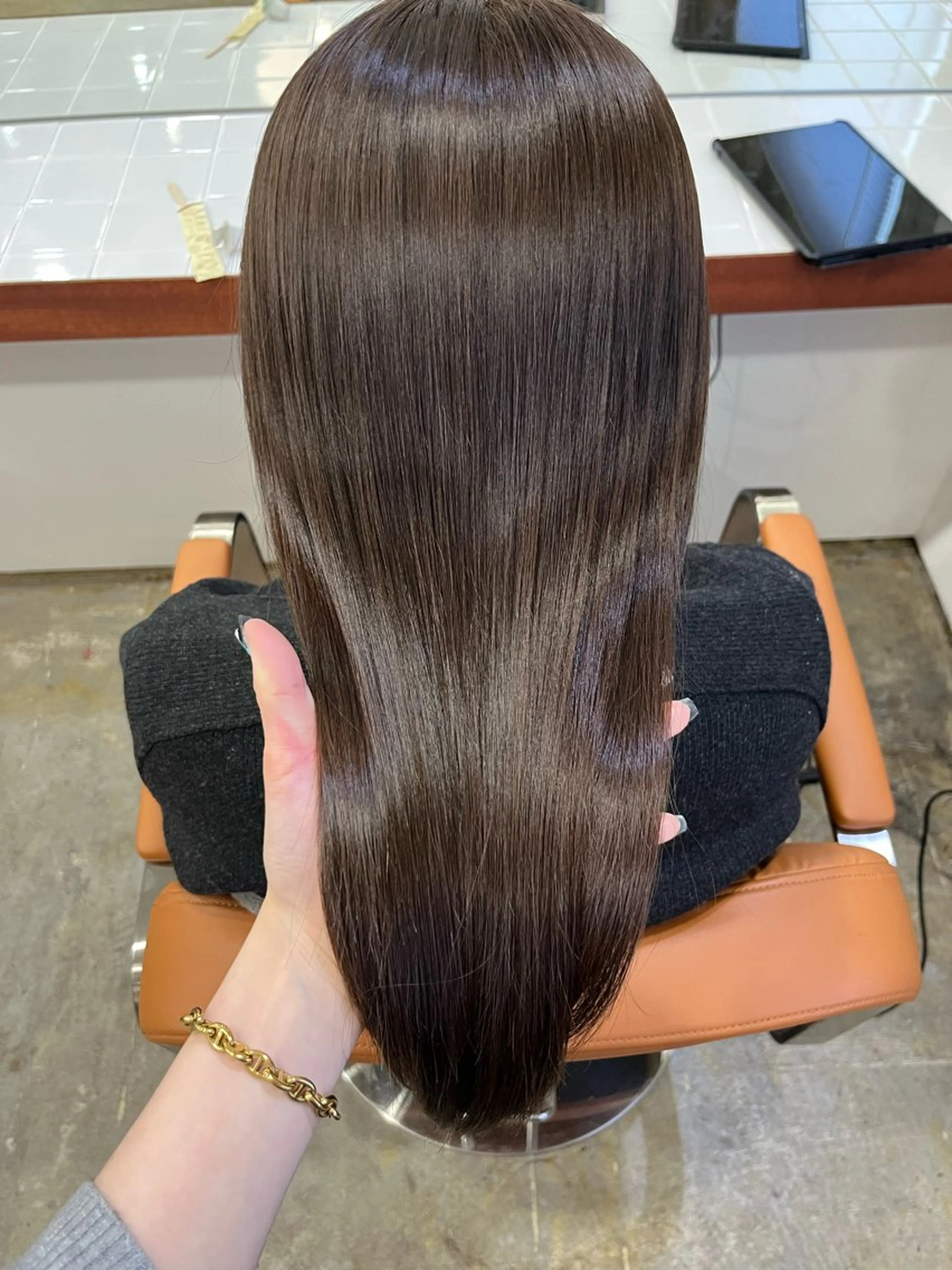 ロング 縮毛矯正 Sanaダブルカラー ✨️パルコ徒歩1分のヘアスタイル