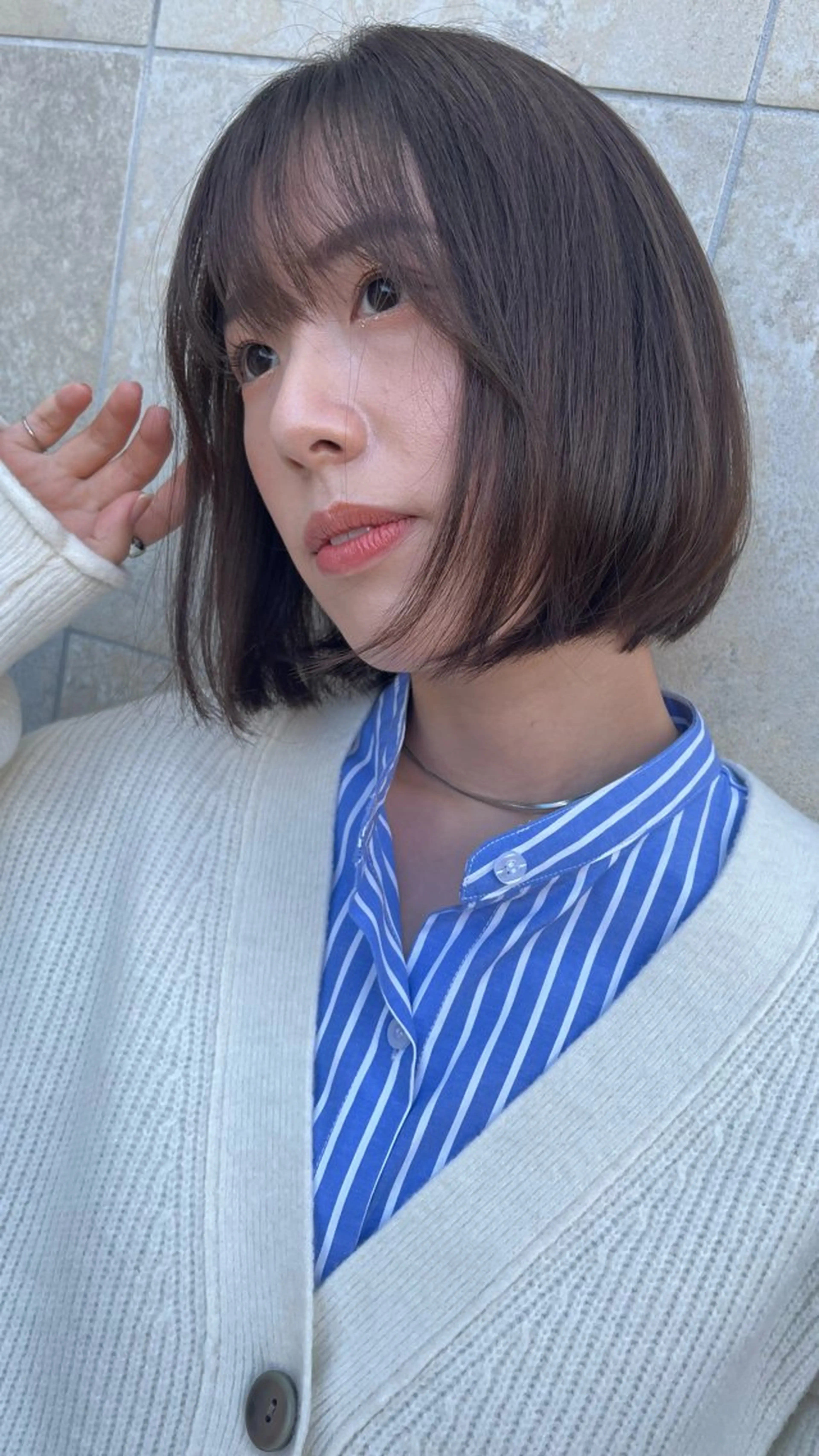 ミディアム 光石 季世のヘアスタイル