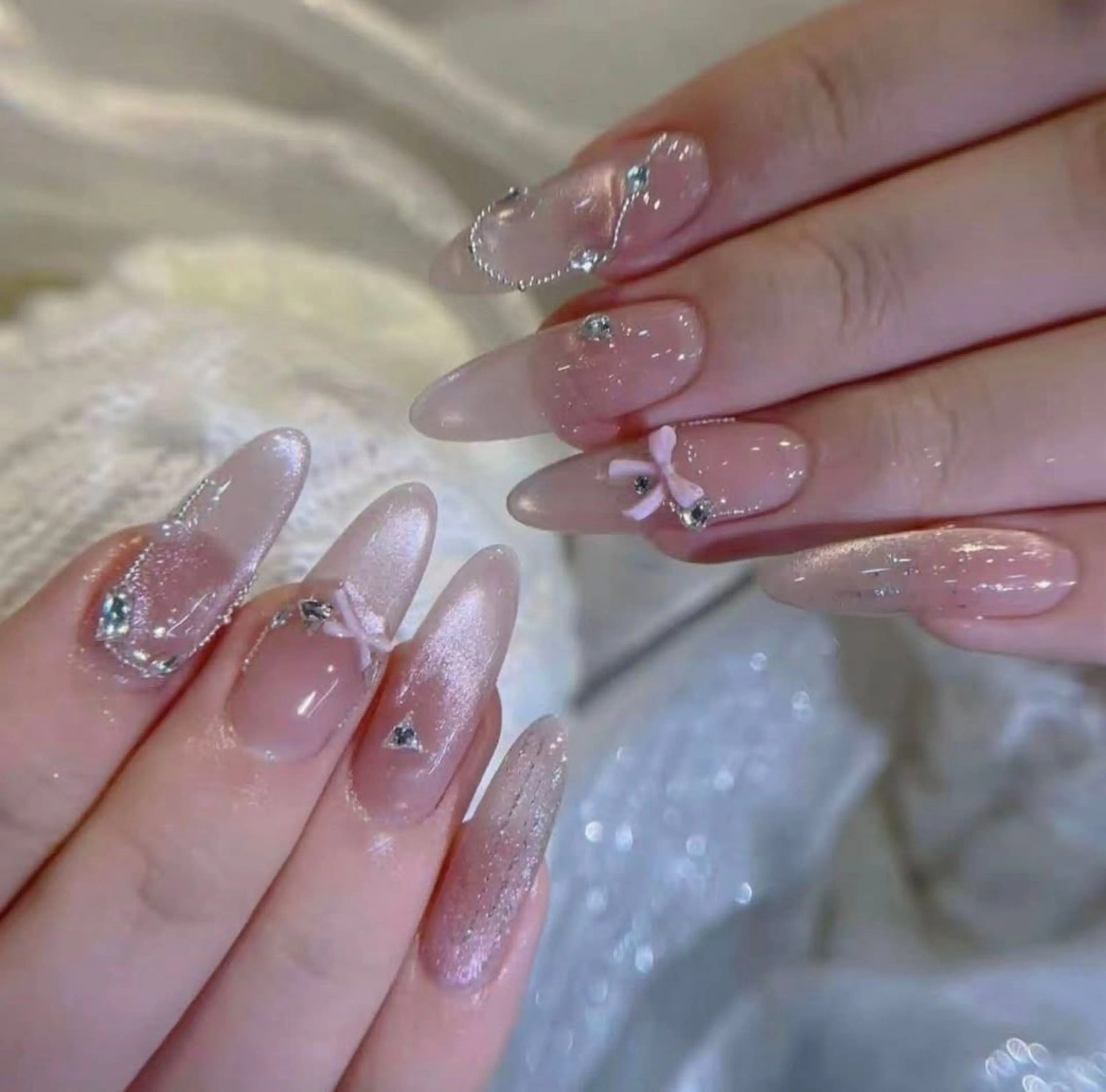 ネイル 長さ出し フットネイル ジェルネイル 韓国ネイル マグネットネイル ハンドネイル YMT NailStudioのネイルデザイン