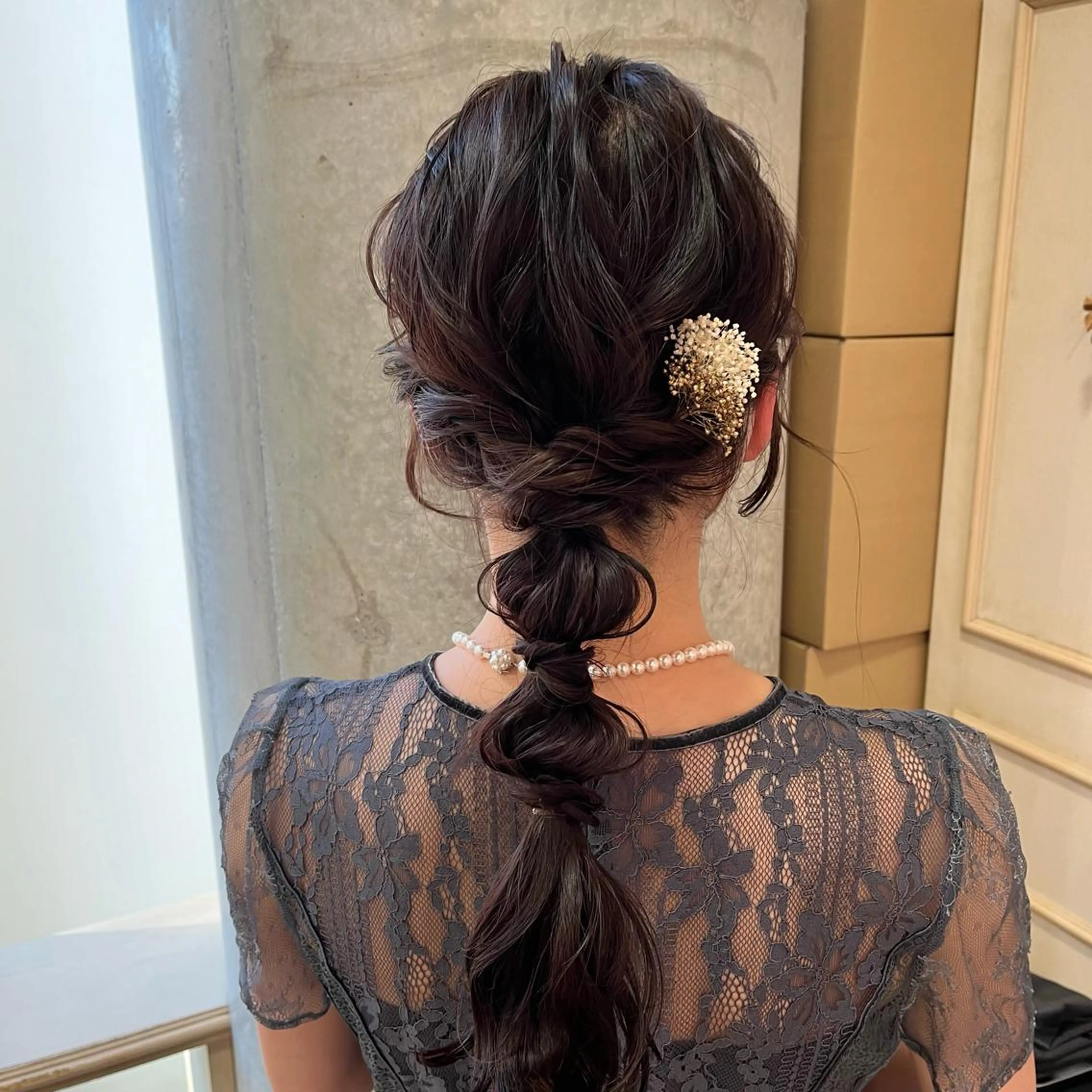 セミロング ヘアアレンジ ヘアセット サソウ ユリエ🥥のヘアスタイル