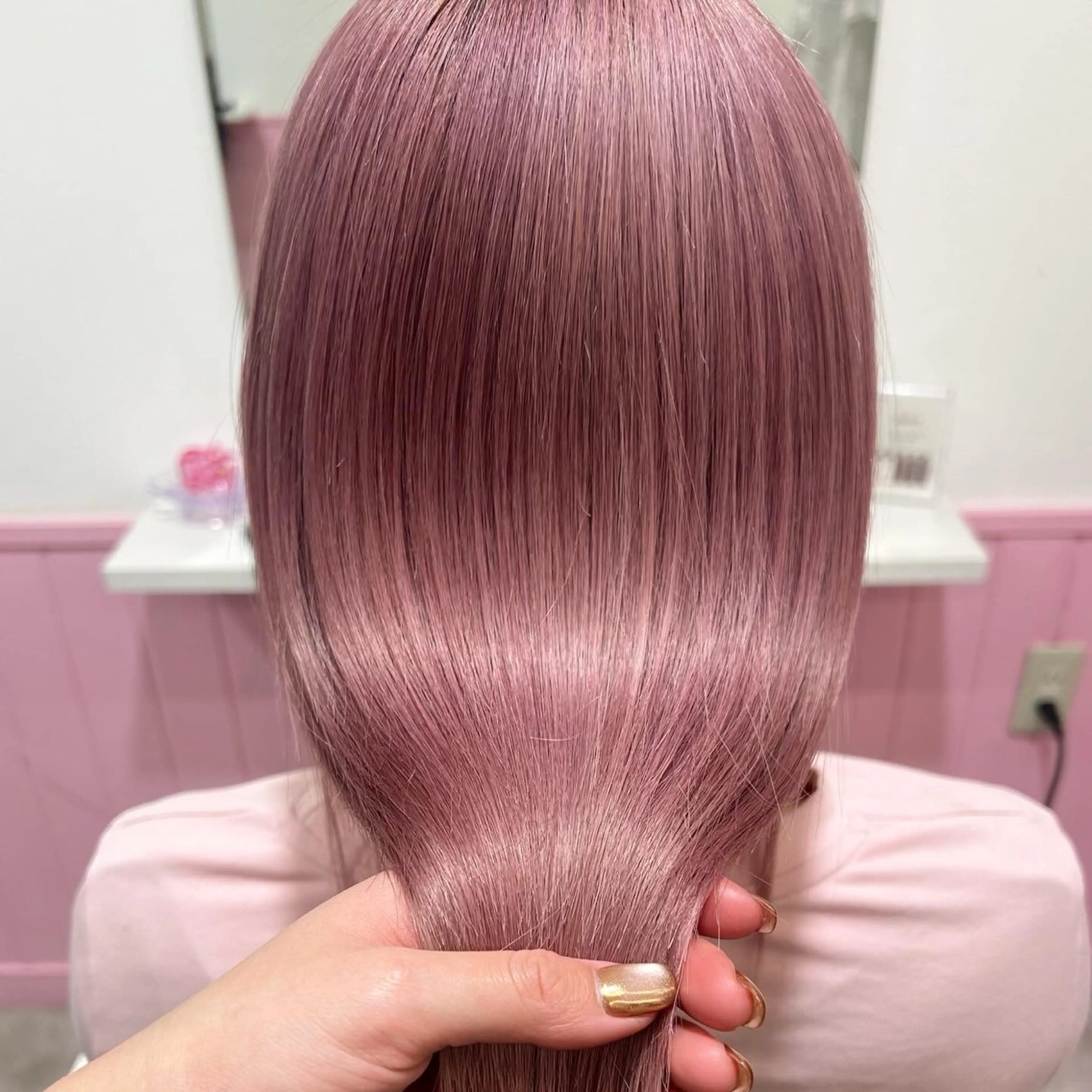 セミロング カラー ヘアカラー トリートメント 🎀ダブルカラー/ ピンク×ガーリー🎀のヘアスタイル