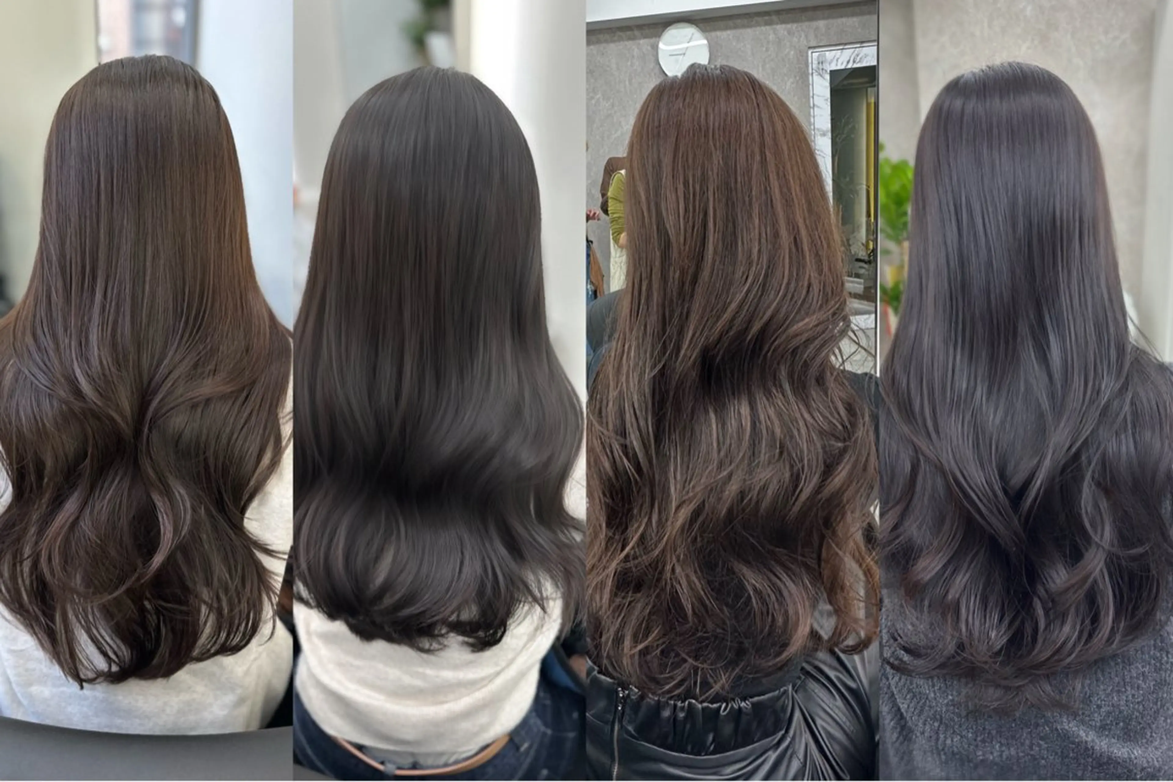 ロング カラー 顔まわりレイヤー 顔周りカット 韓国風ヘア レイヤーカット カット ヘアカラー トリートメント 田之上千尋/透明感 ブリーチなし/韓国風のヘアスタイル