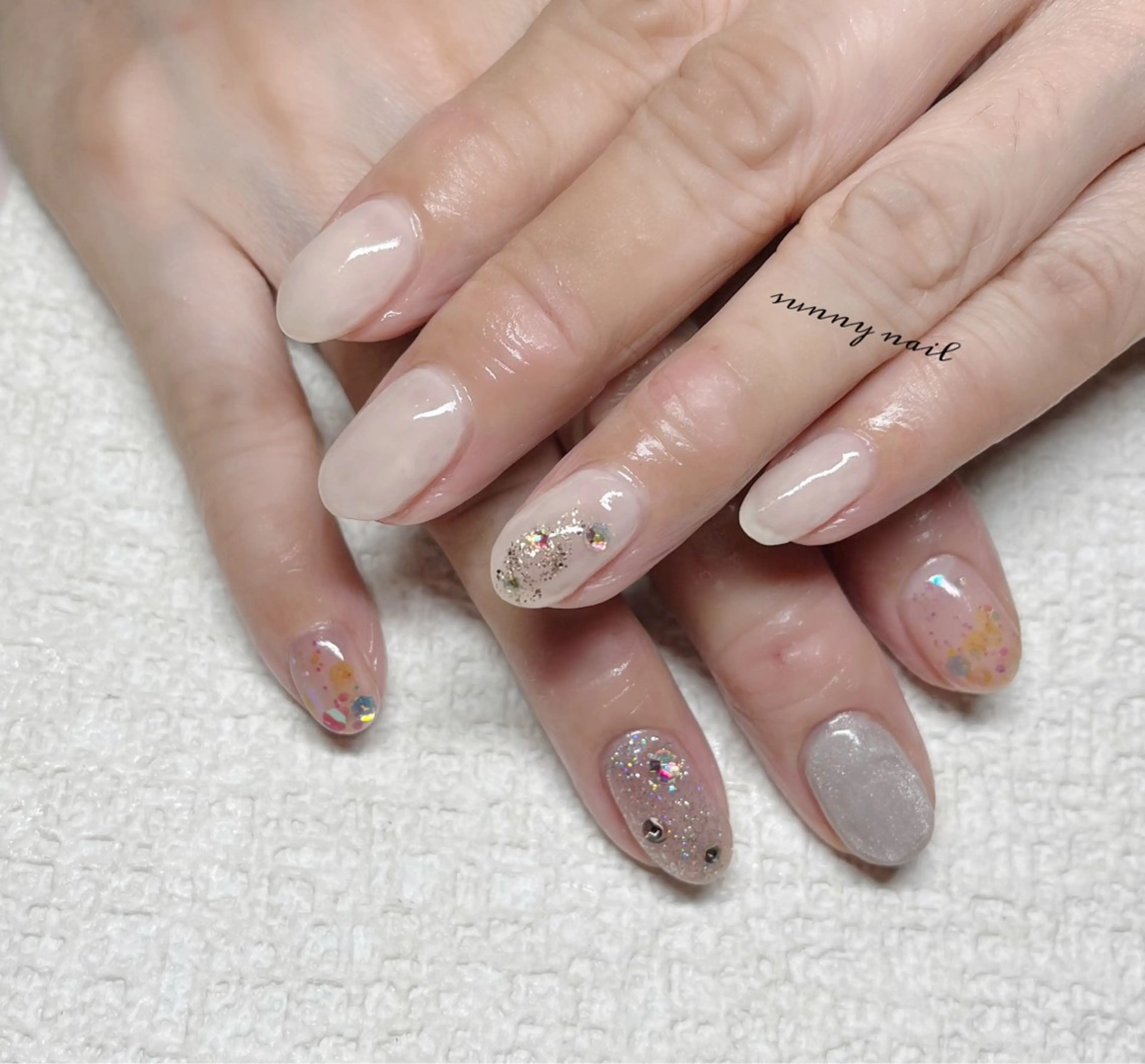 ネイル オーロラネイル マグネットネイル sunny nailのネイルデザイン