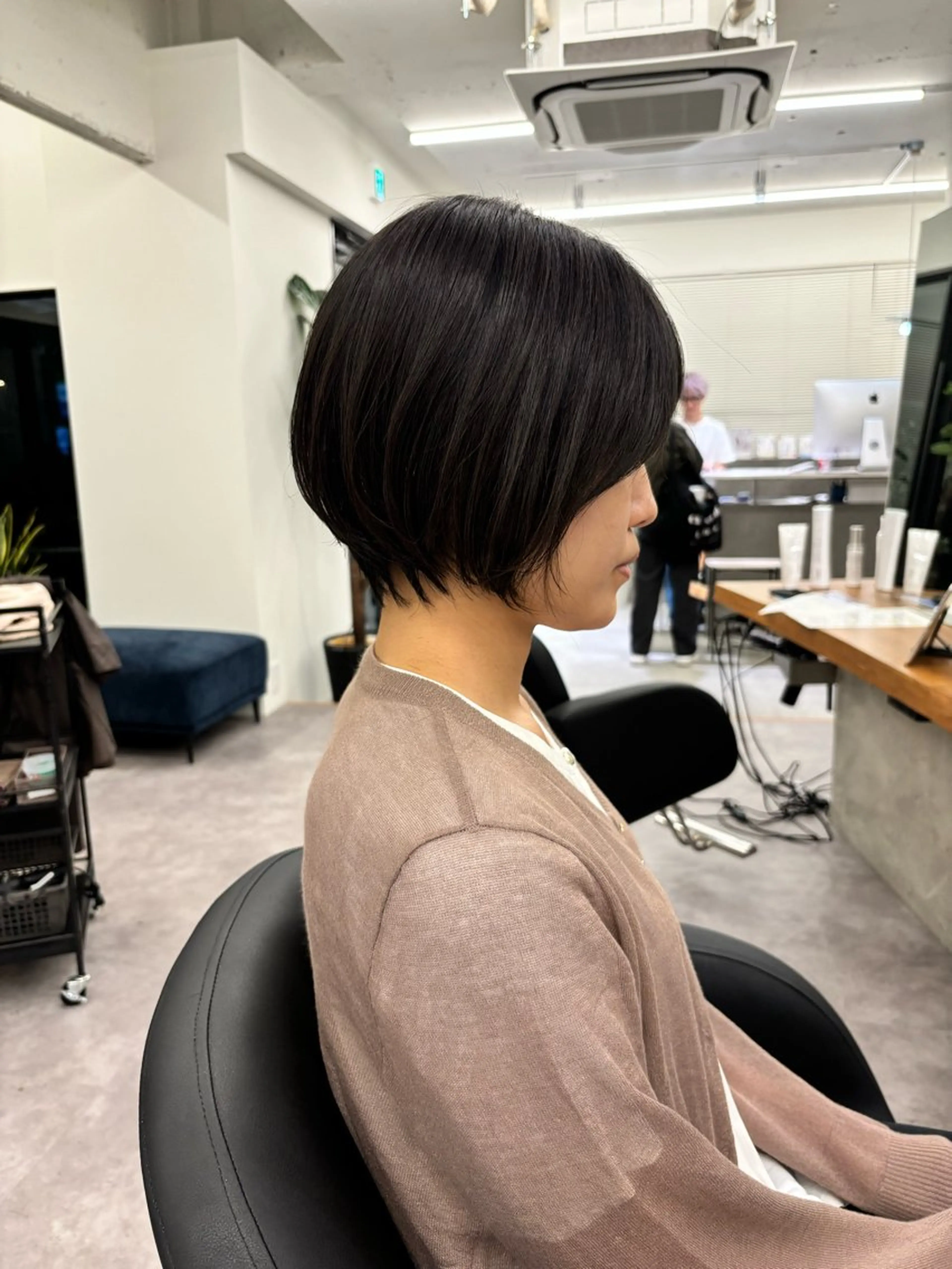 ショート ショートボブ ボブ くびれヘア ショートヘア カット ヘアカラー トリートメント 鈴村祐也/ショート /縮毛矯正のヘアスタイル