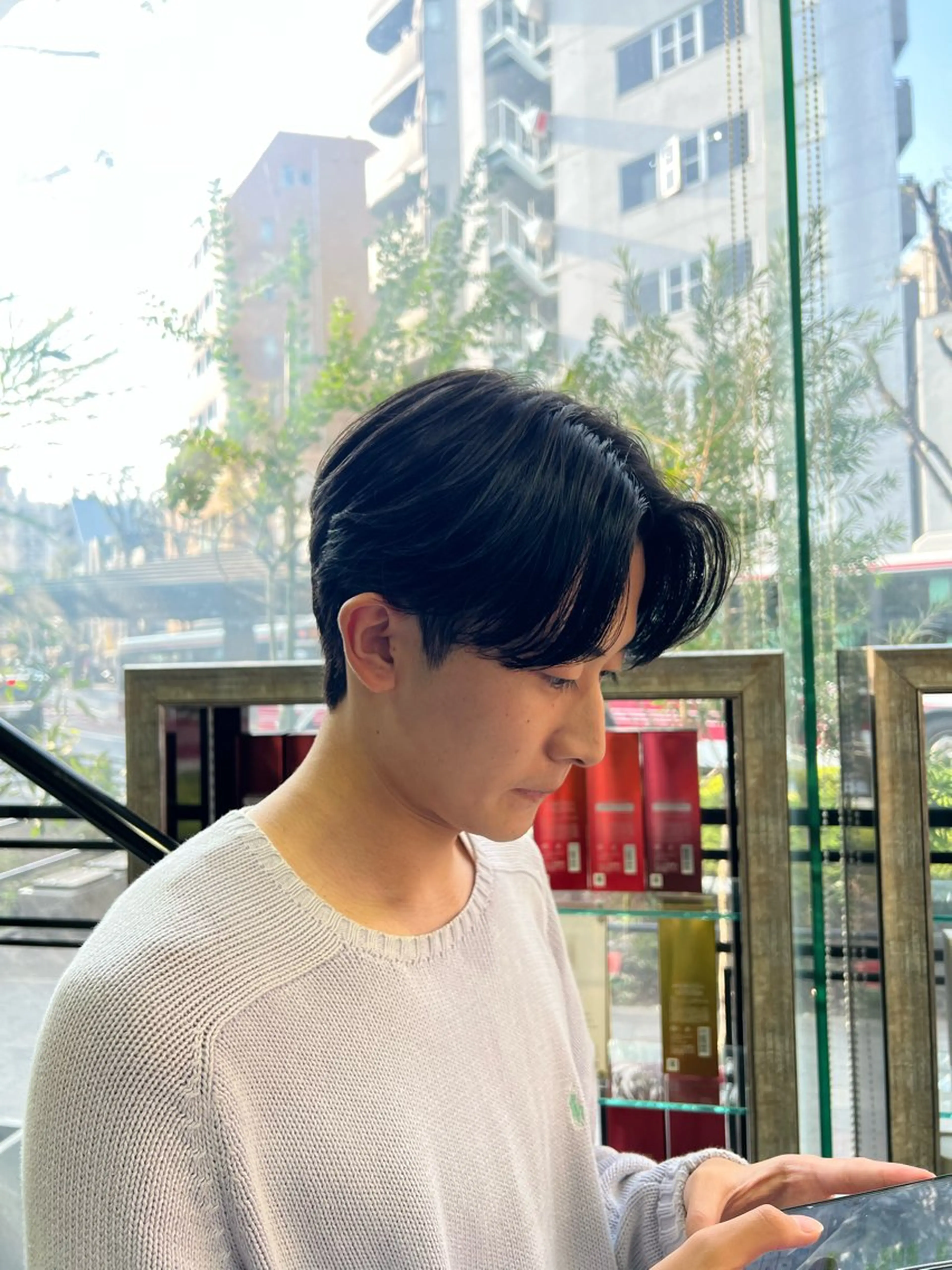 ショート カラー パーマ メンズ カット パーマ 縮毛矯正 メンズ特化 【かな】のヘアスタイル