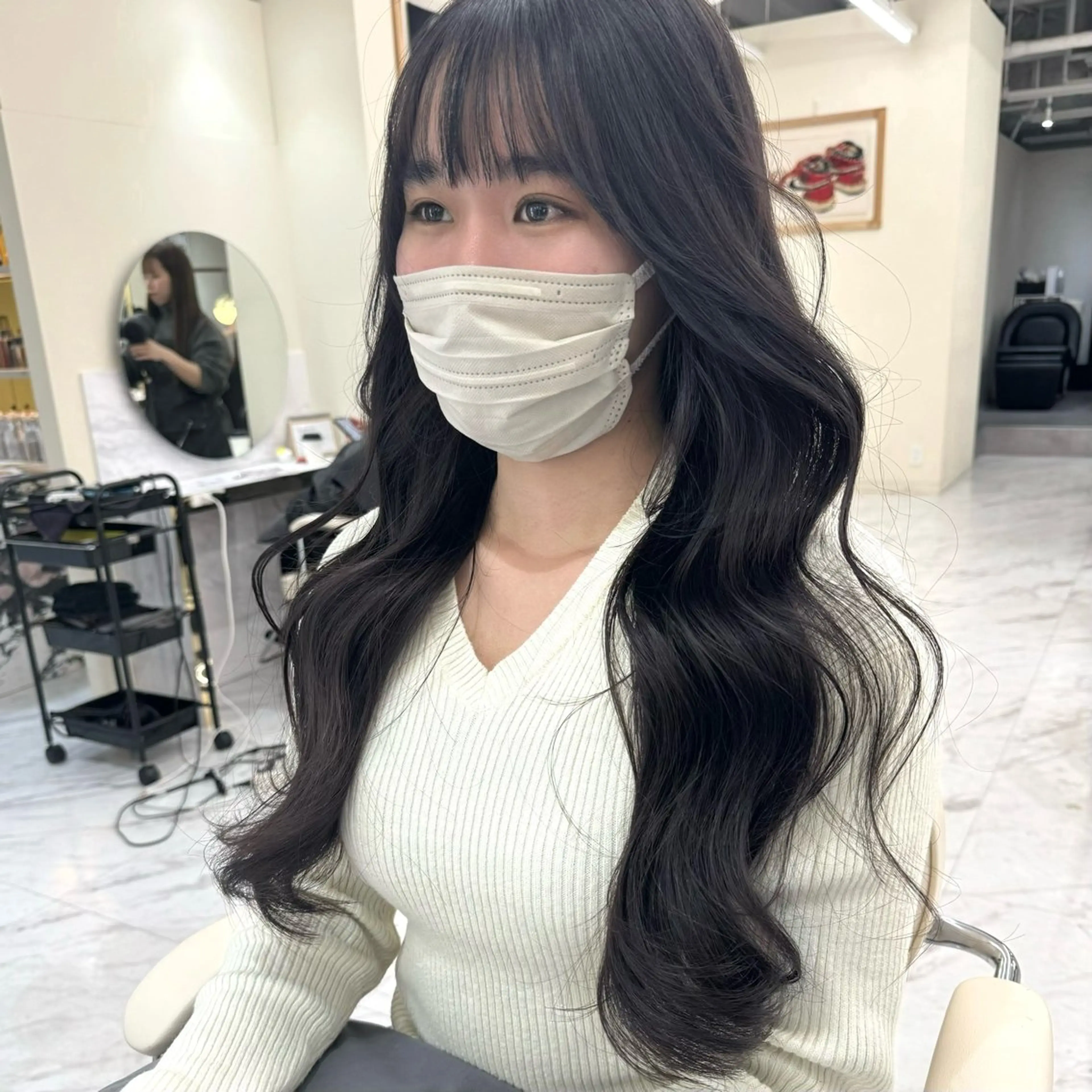 ロング カラー ヘアアレンジ カット ヘアカラー トリートメント レイヤーカット🤍 RINAのヘアスタイル