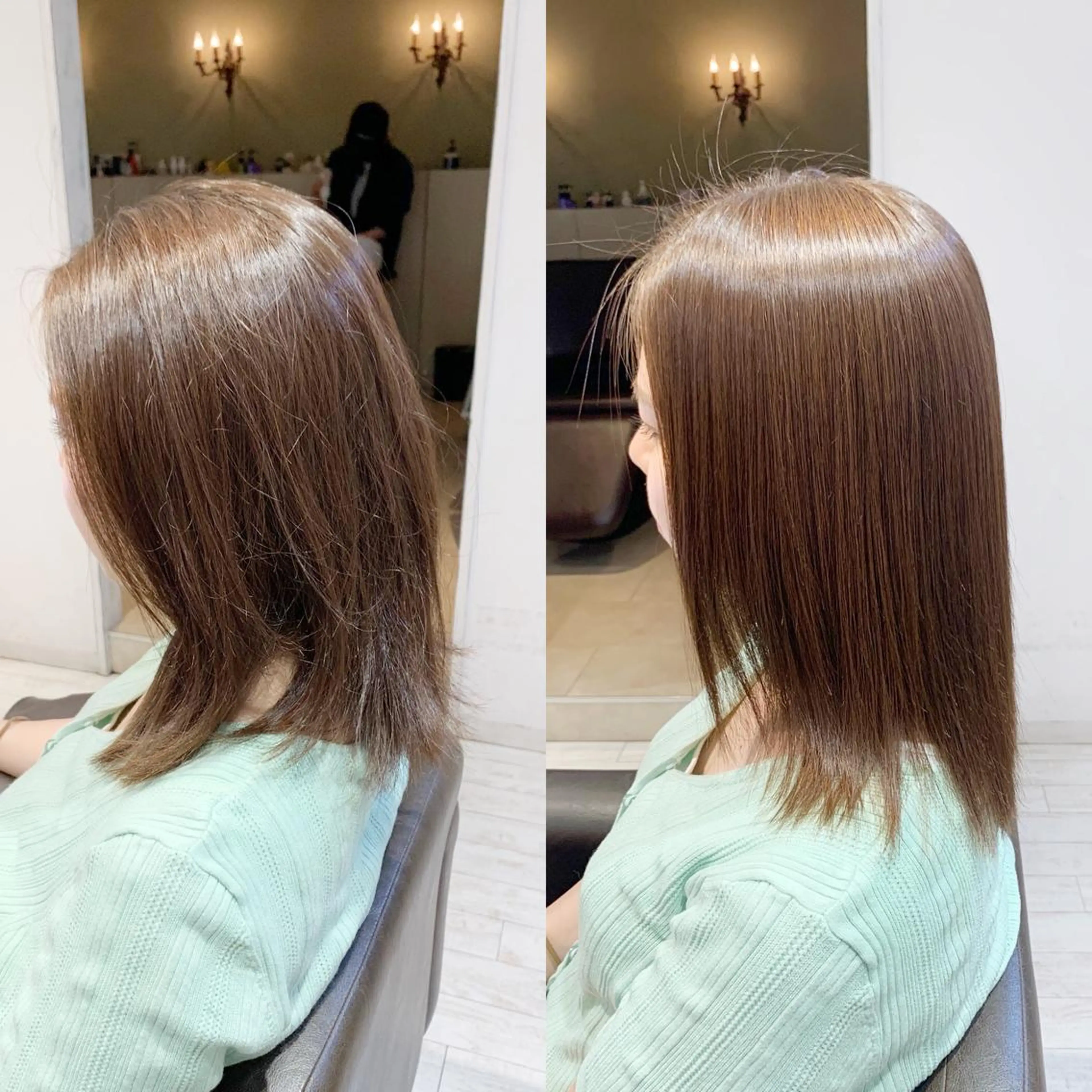 セミロング 縮毛矯正/ショート/ レイヤー/畑中正敏のヘアスタイル