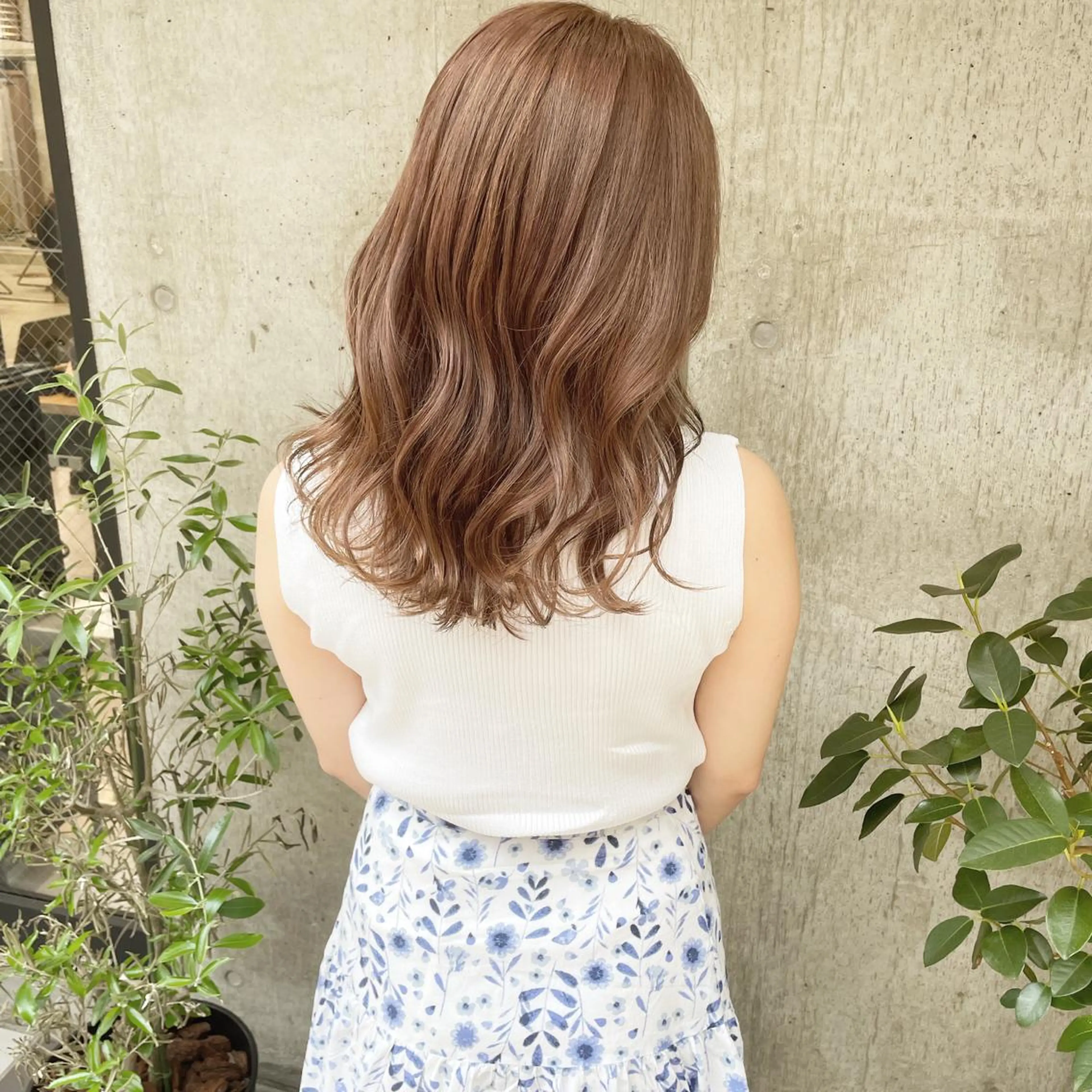 ミディアム カラー ヘアアレンジ ヘアカラー TATSUYA アートディレクターのヘアスタイル