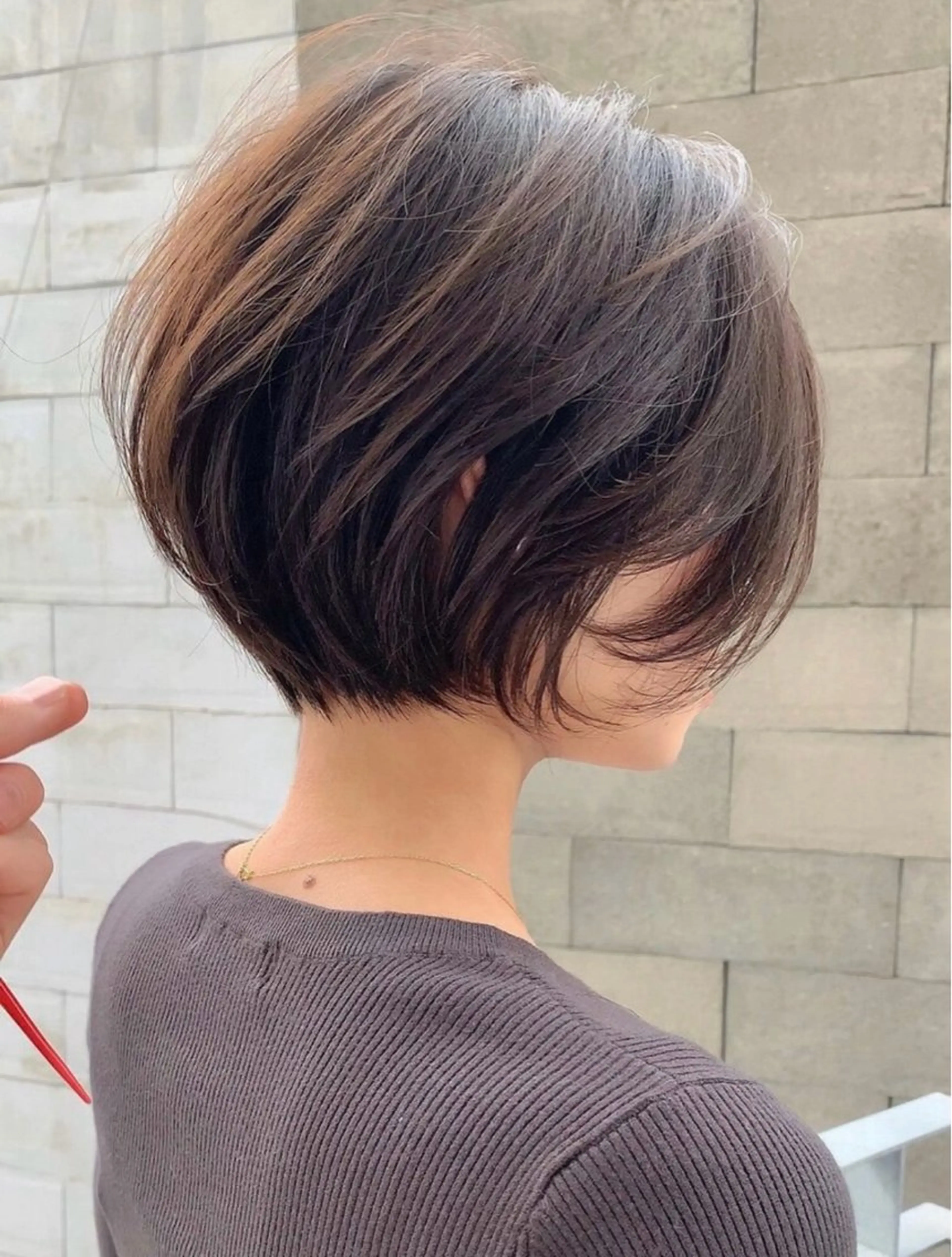 ショート ショートボブ ボブ かきあげバング 髪質改善 オン眉 VIEW EHIME 齋藤  あつきのヘアスタイル