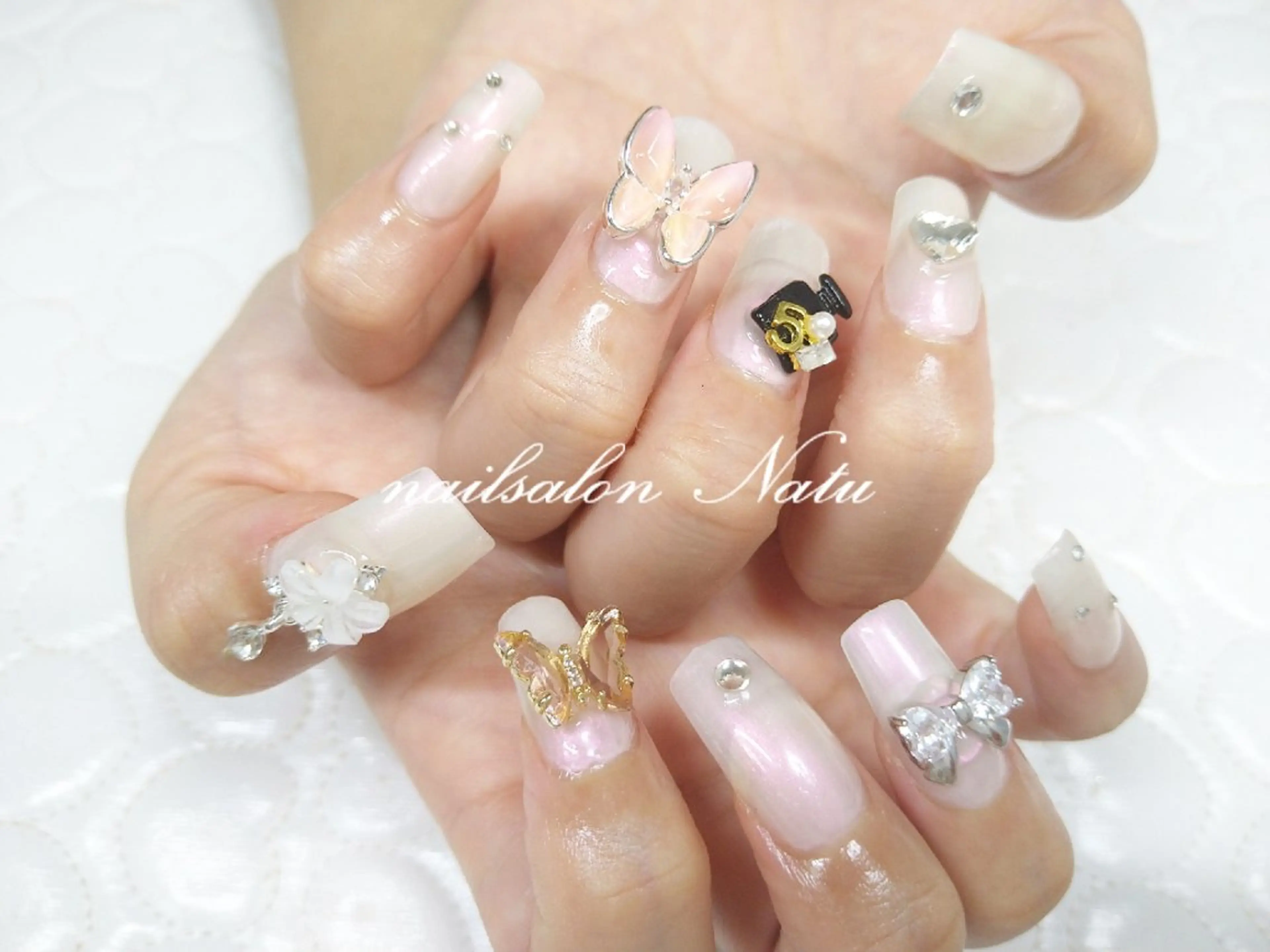 ネイル 長さ出し スクエアネイル nailsalon　 Natuのネイルデザイン