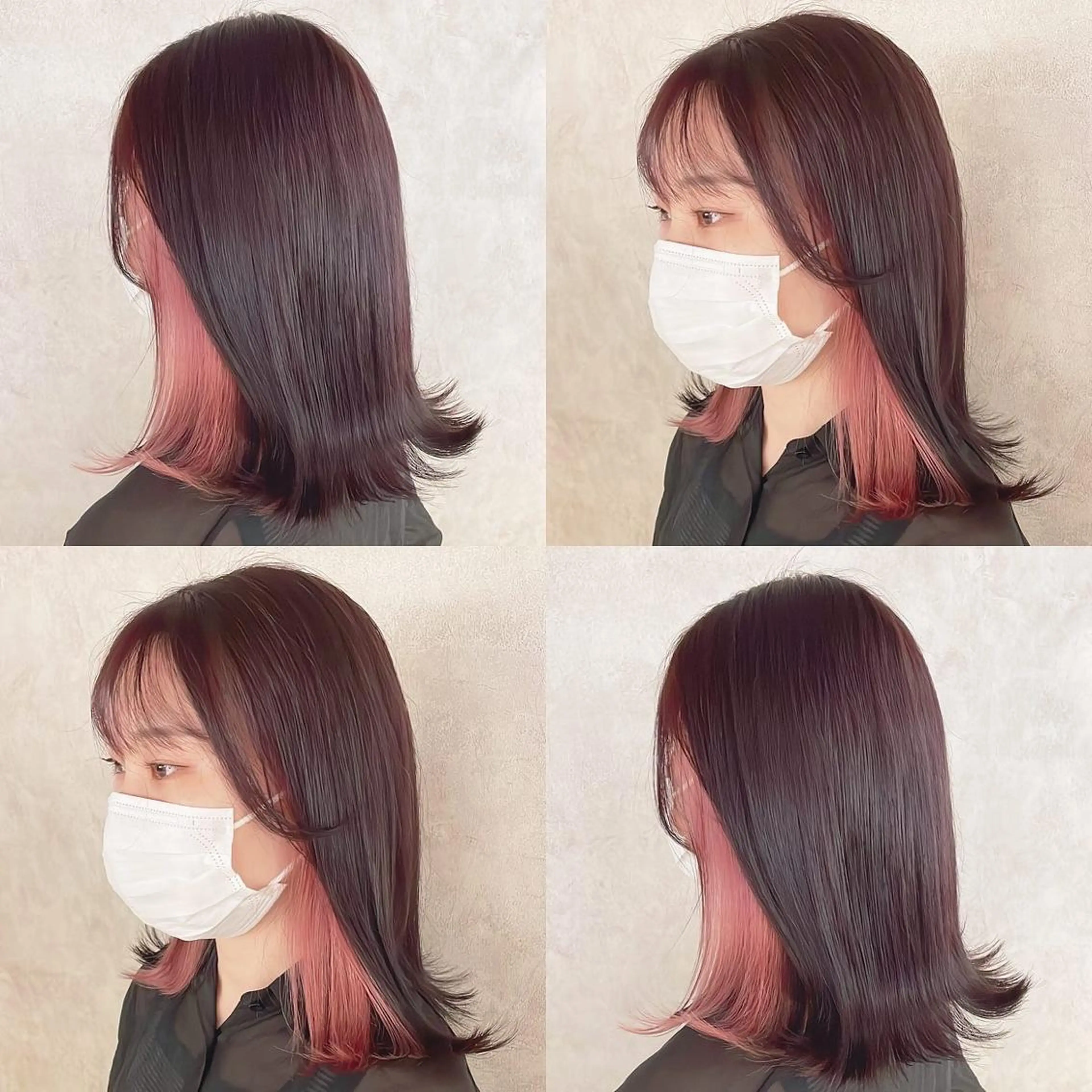 カラー ブリーチ ピンクカラー ヘアカラー トリートメント 渋谷:インナーカラー ／🍒エリカ🍒のヘアスタイル