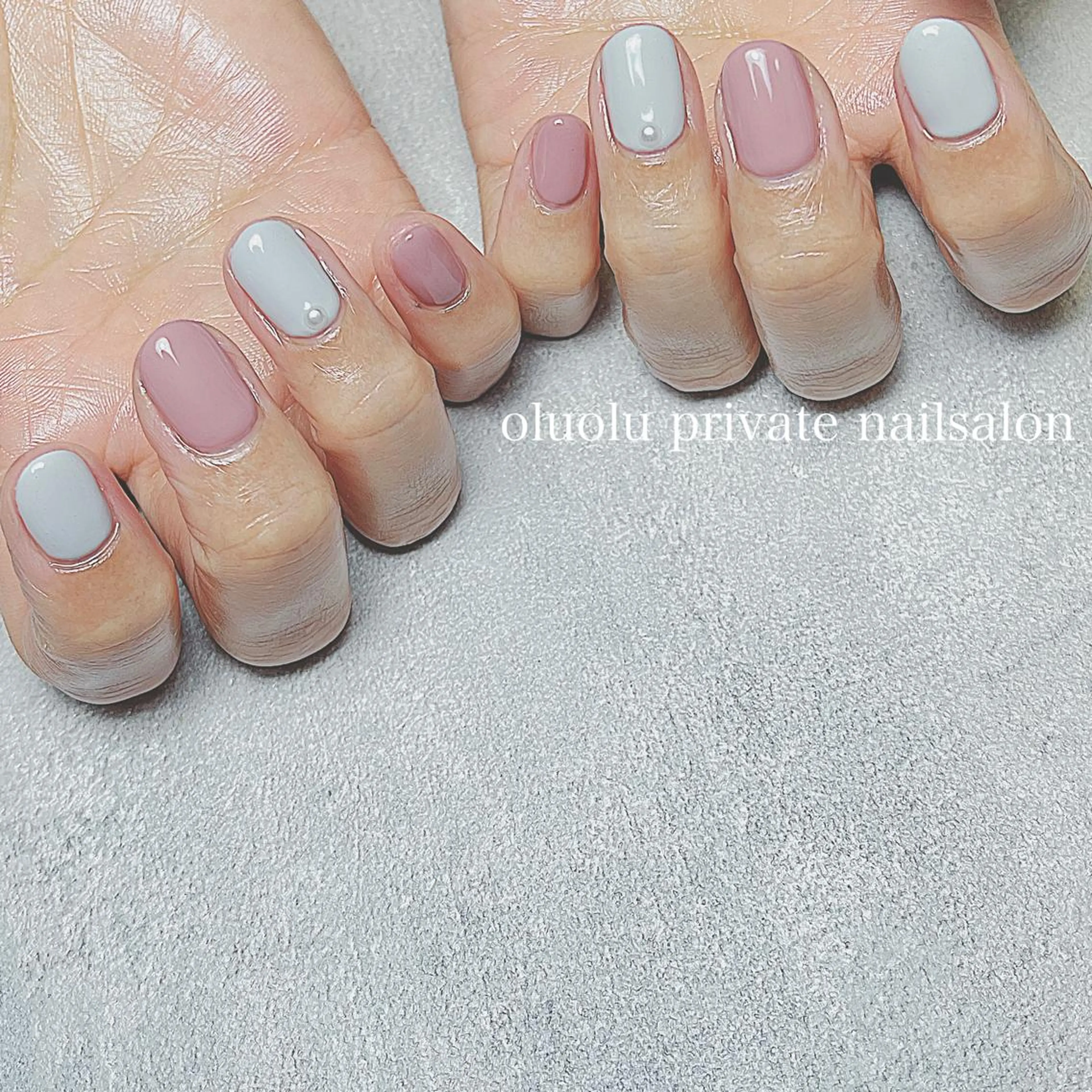 ネイル アートネイル オフィスネイル ワンカラーネイル ショートネイル シンプルネイル 大村 紬華のネイルデザイン