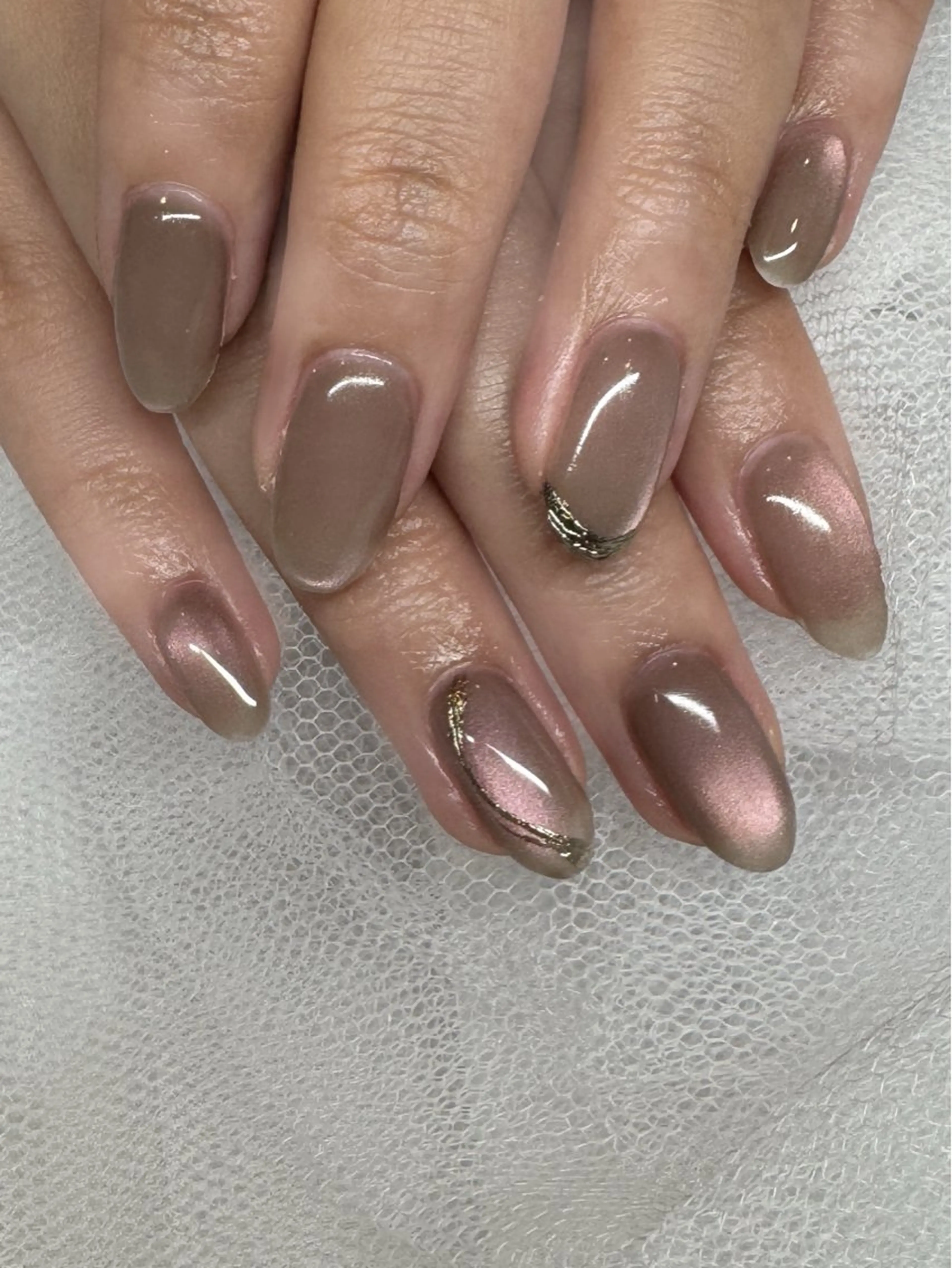 ネイル アートネイル ミラーネイル シンプルネイル sasa ショーコのネイルデザイン