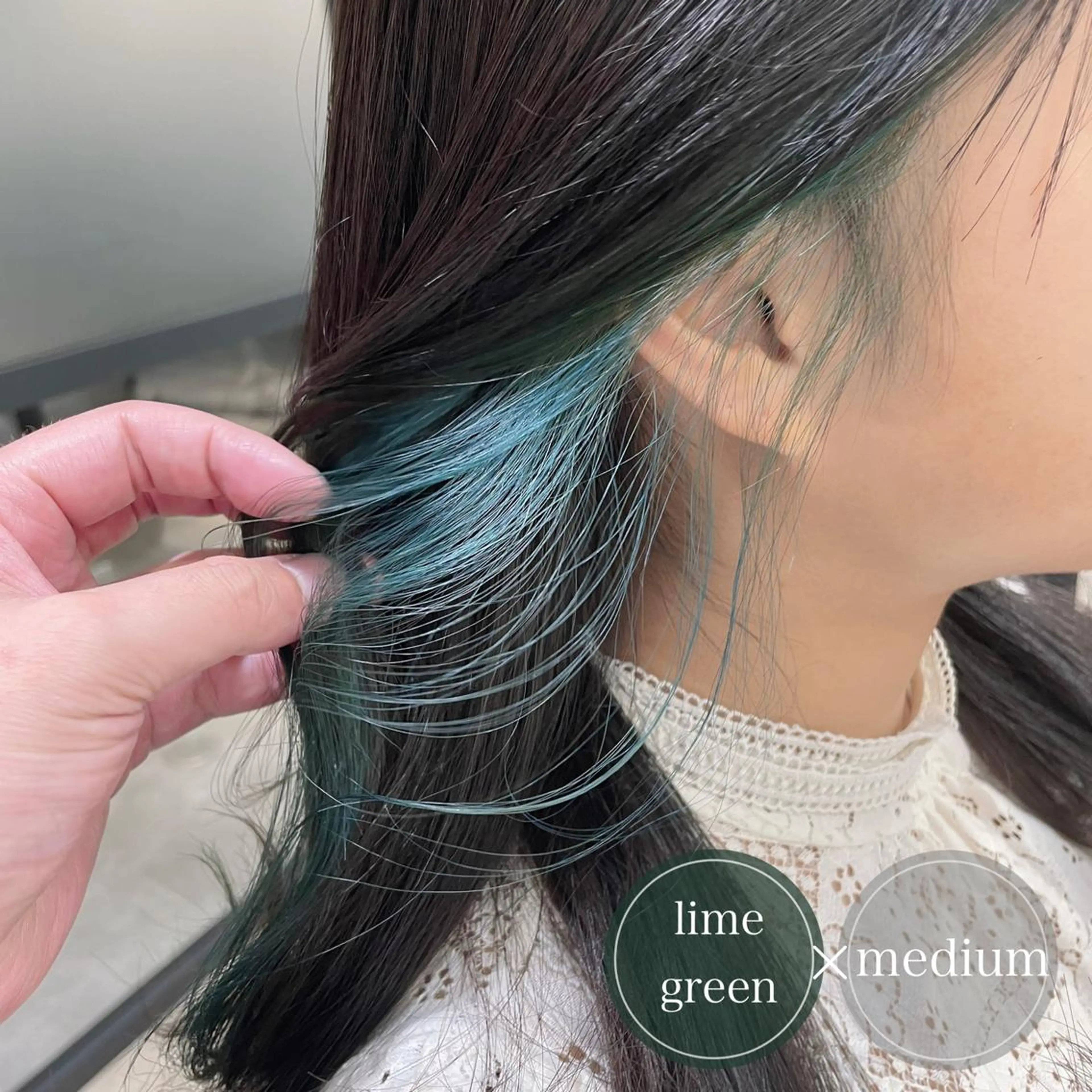 ミディアム カラー ブリーチ イヤリングカラー インナーカラー くせ毛 似合わせカット カット ヘアカラー アンブレラカラー💫 フェイスフレーミングのヘアスタイル