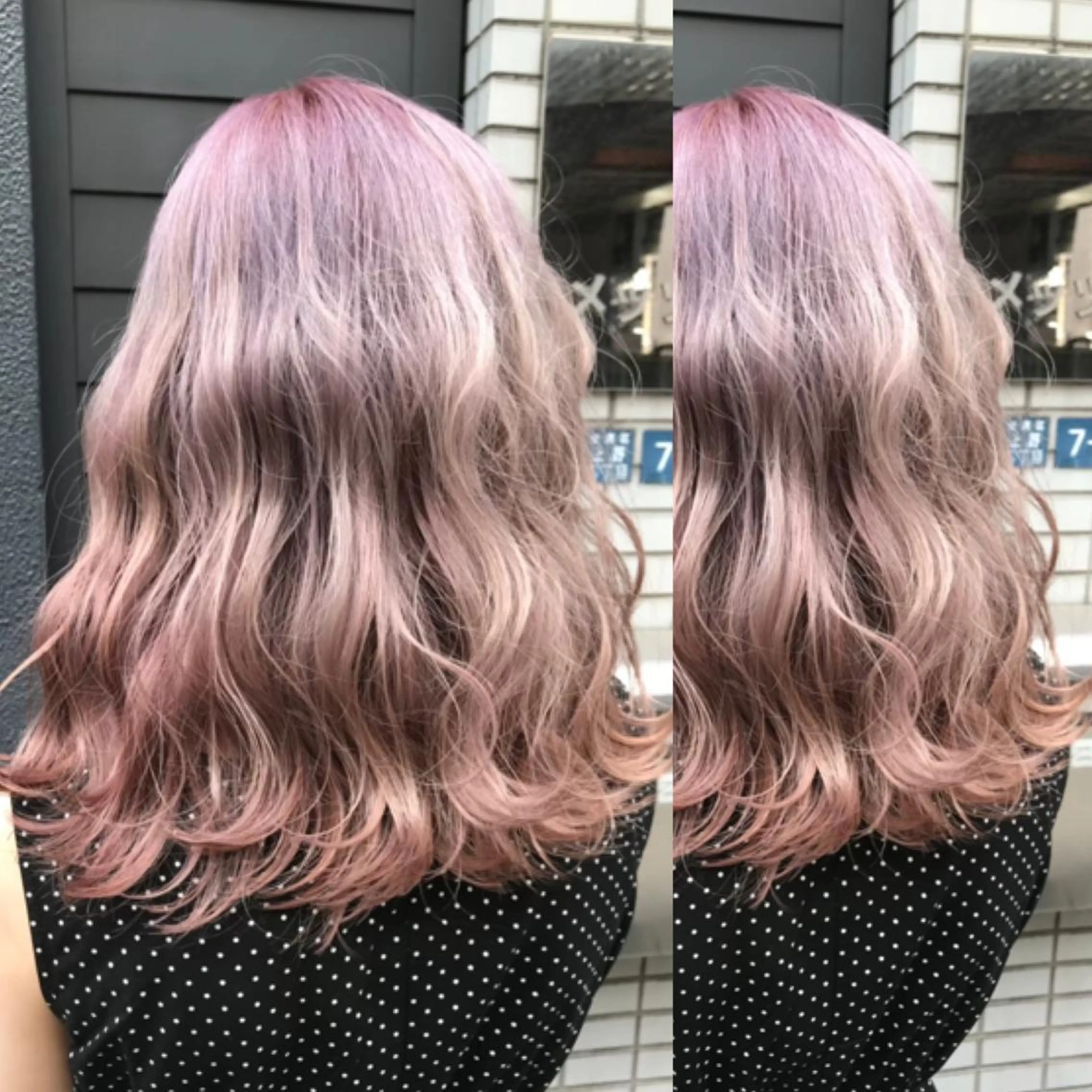 セミロング カラー ヘアアレンジ 🦋韓国ヘア 坂本 菜摘🦋のヘアスタイル