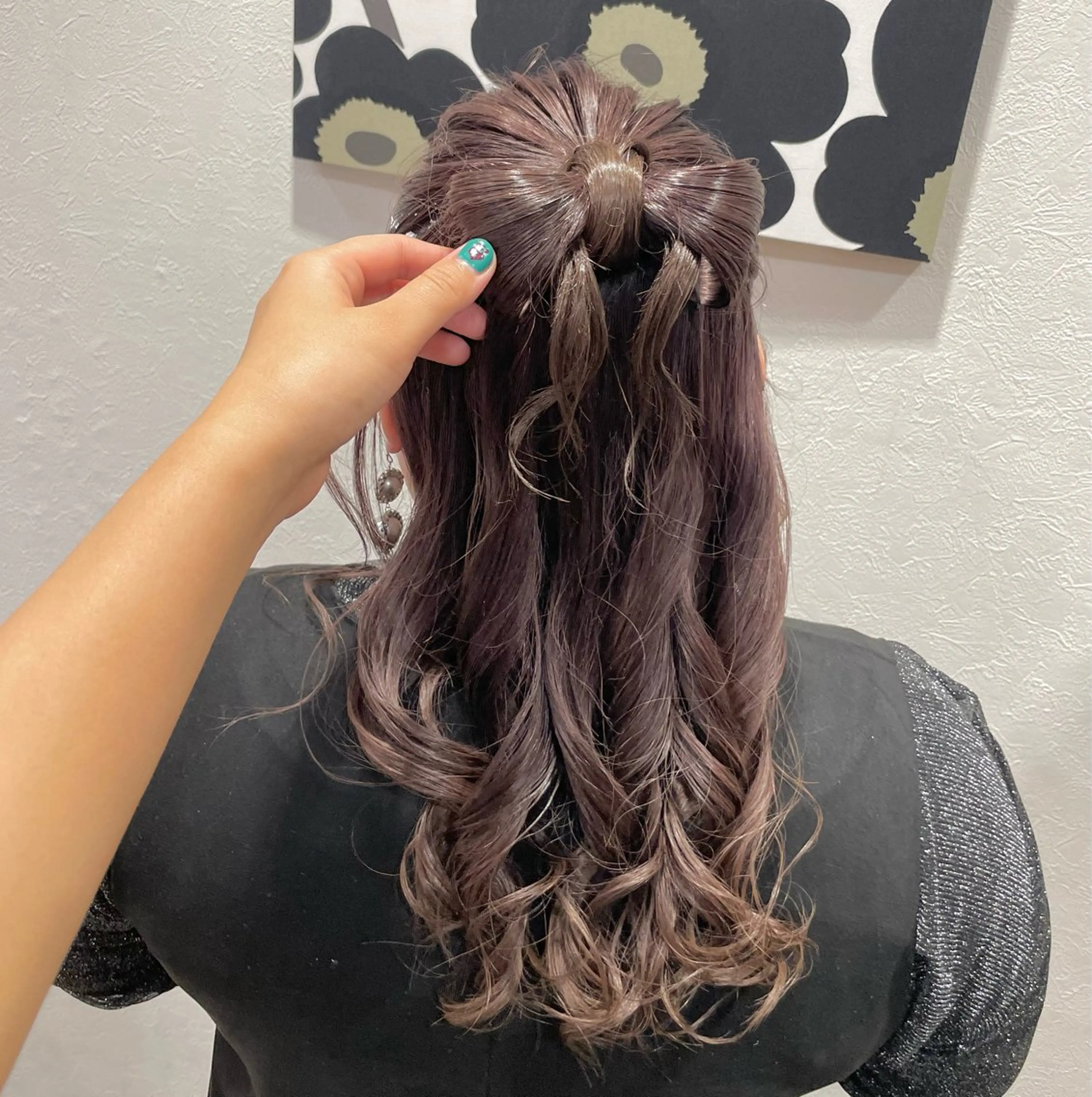 ヘアアレンジ ハーフアップ ヘアセット アレンジ🎀ツヤ髪✨ 北野亜優実‪🌱‬のヘアスタイル