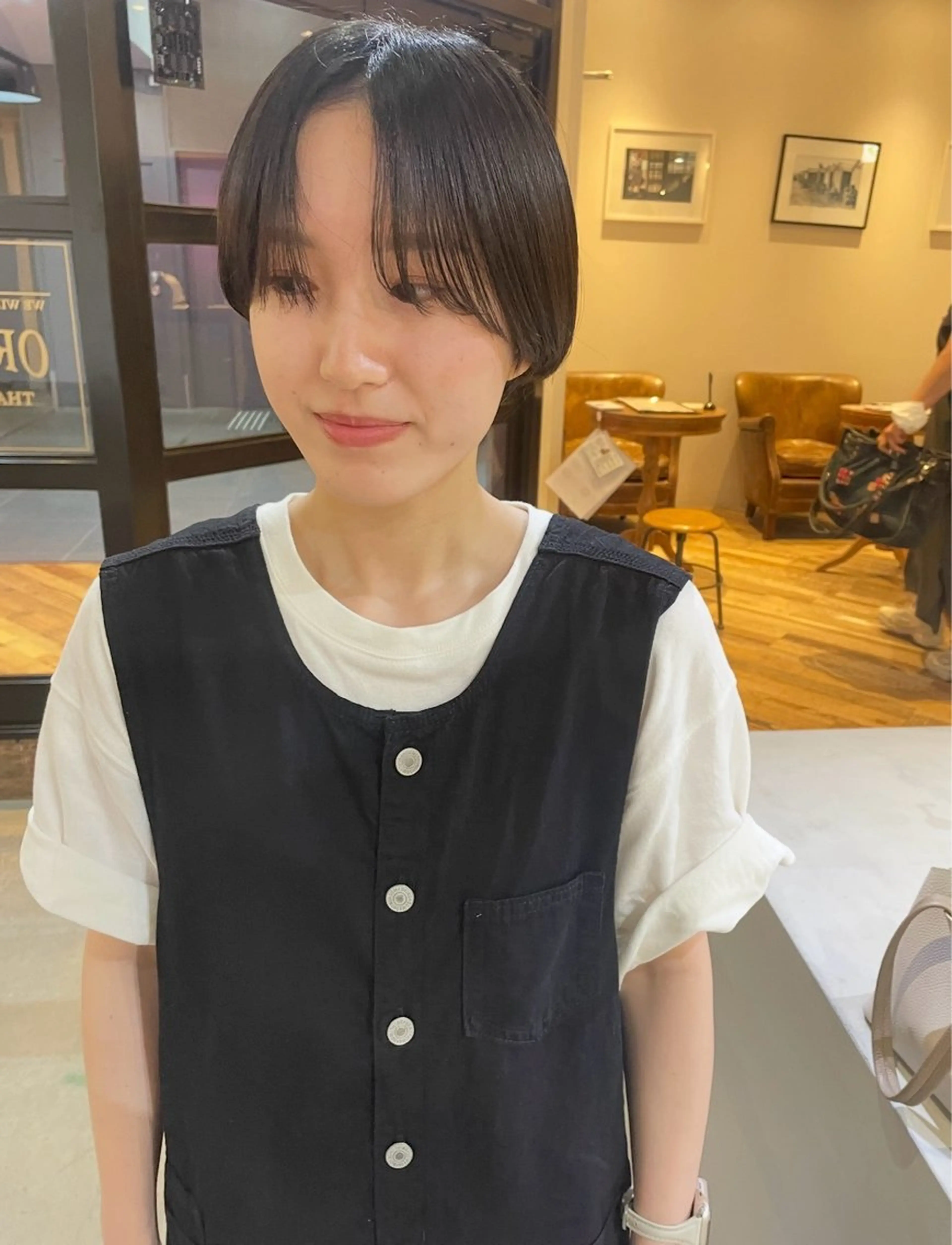 ショート 透明感ニュアンス 柔らかstyle🤍のヘアスタイル