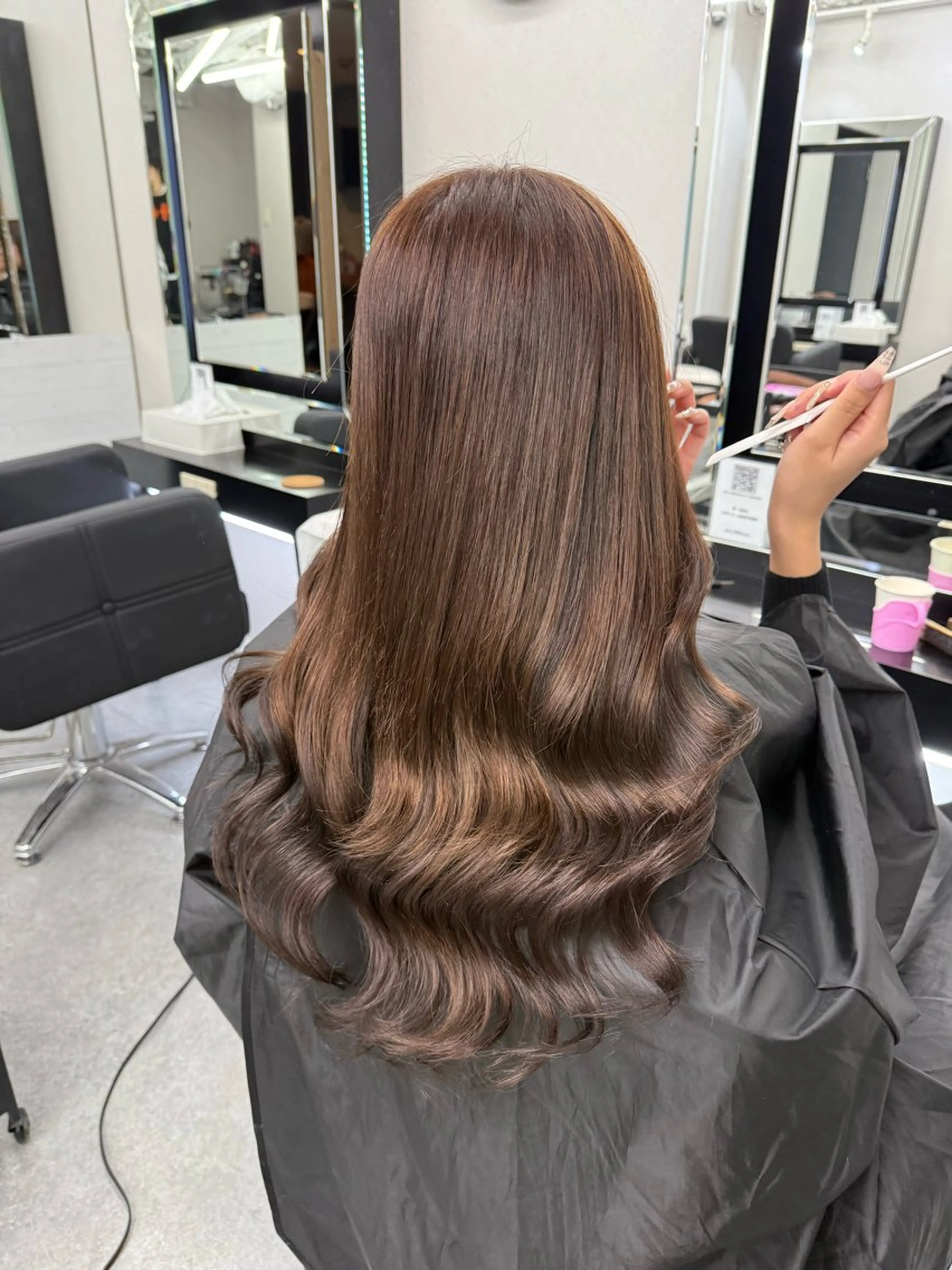 ロング シールエクステ エクステ 髪質改善 レイヤーカット カット エクステ 𝙃𝘼𝙍𝙐🎀 韓国×エクステのヘアスタイル