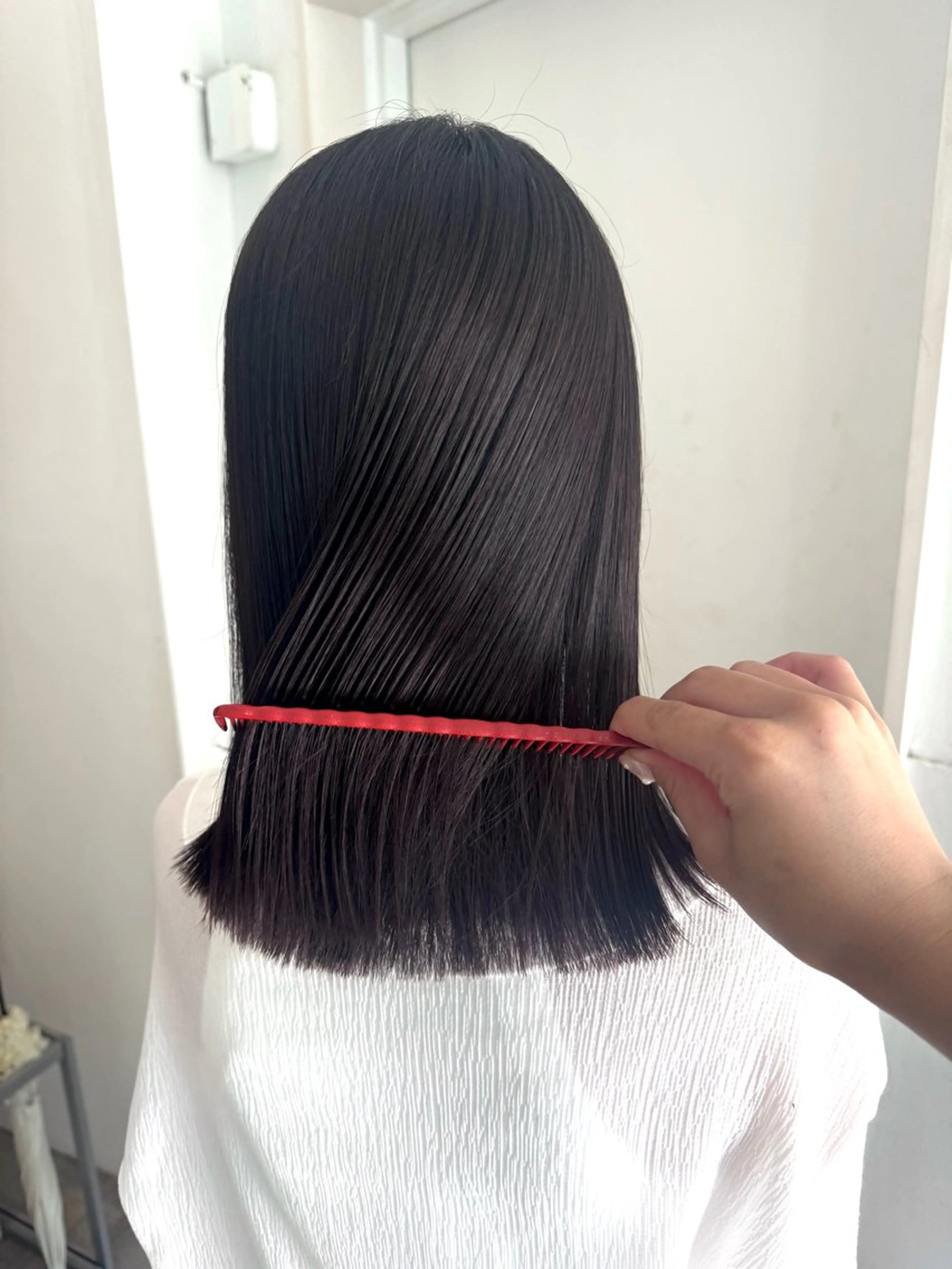 ミディアム カット クキノケイカ /暖色カラーのヘアスタイル