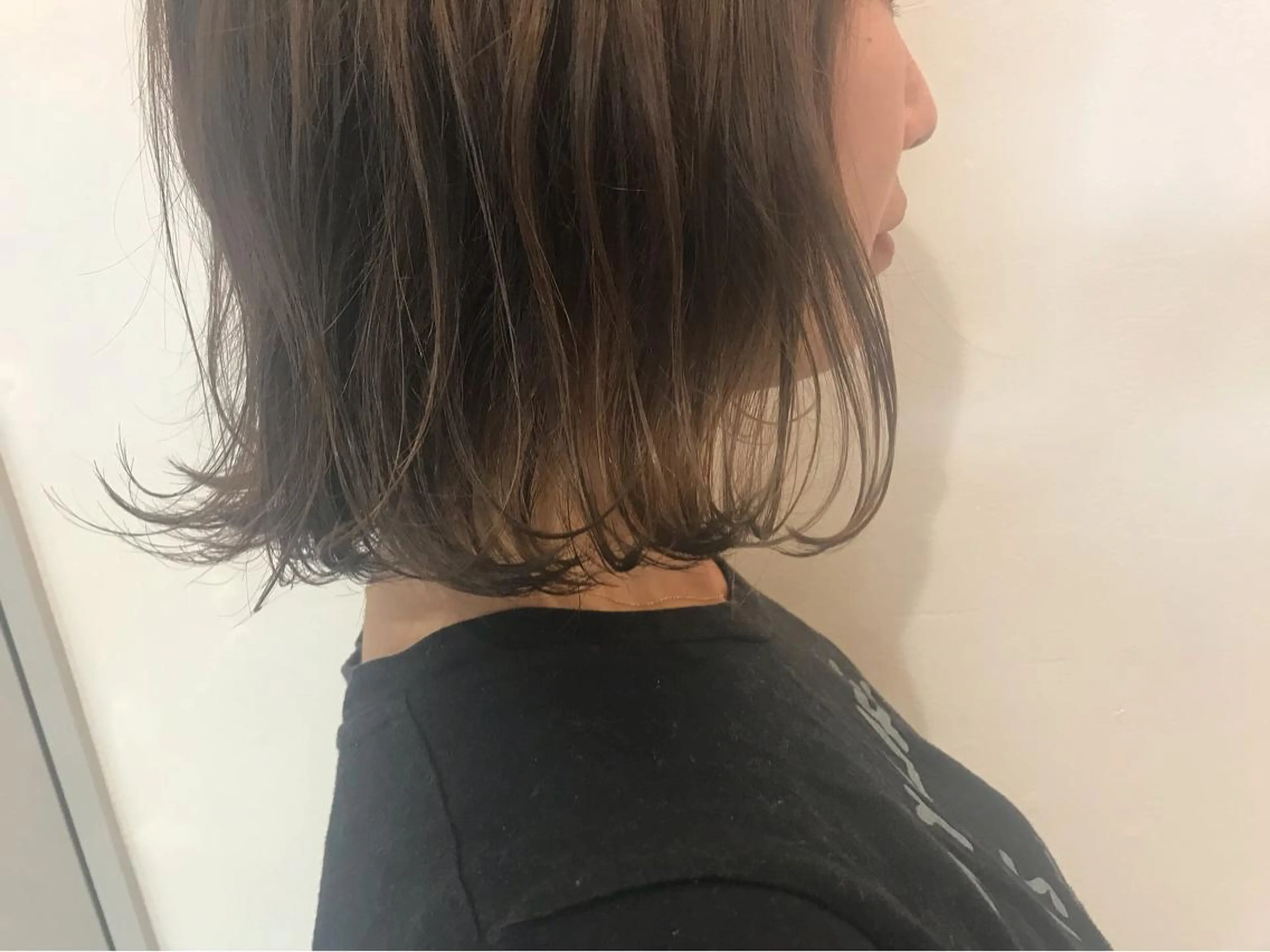 ミディアム カラー アッシュ アッシュブラウン ブラウンカラー 吉田 早織のヘアスタイル