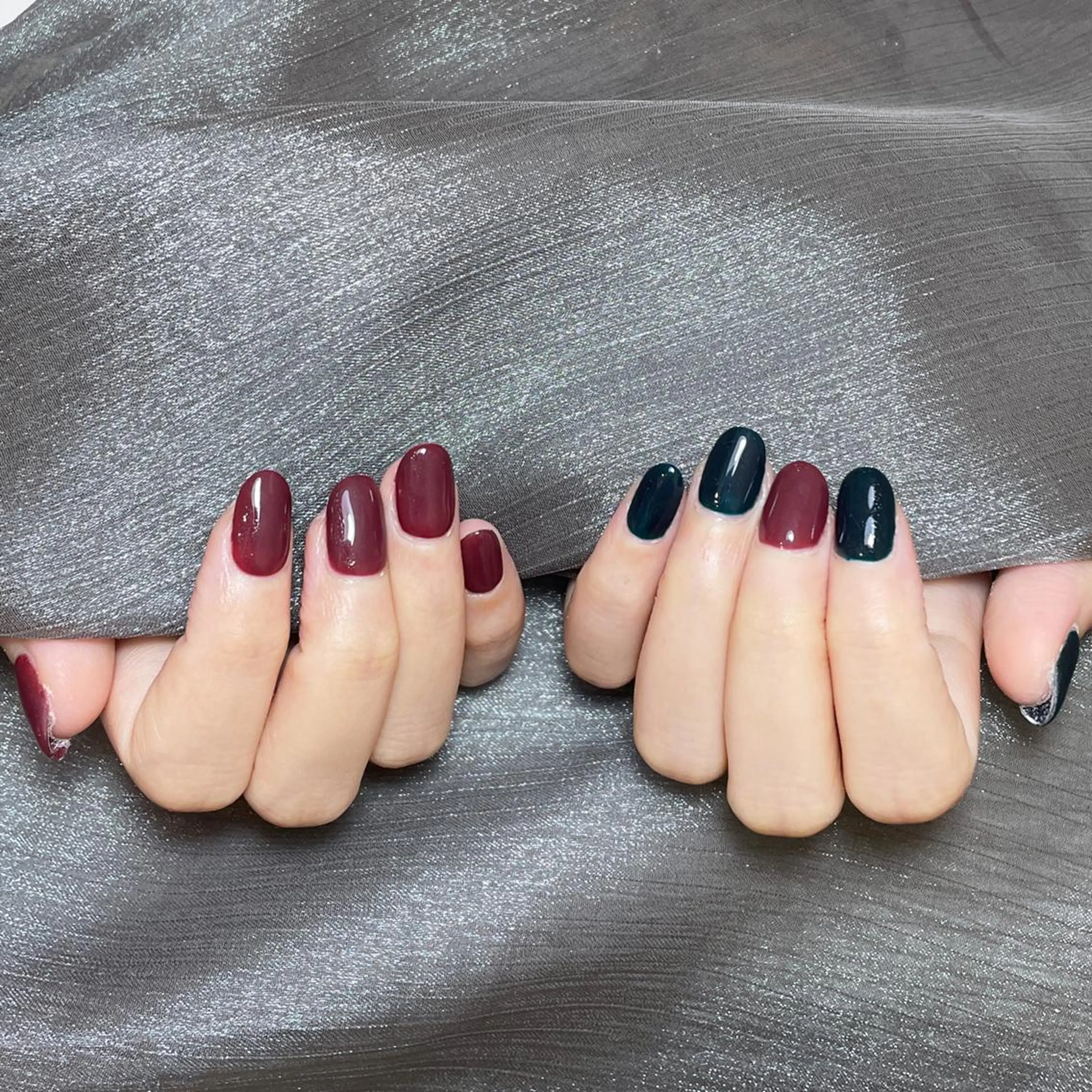 ネイル アートネイル オーロラネイル ガーリー キラキラネイル 韓国ネイル ハンドネイル Leah 💅のネイルデザイン