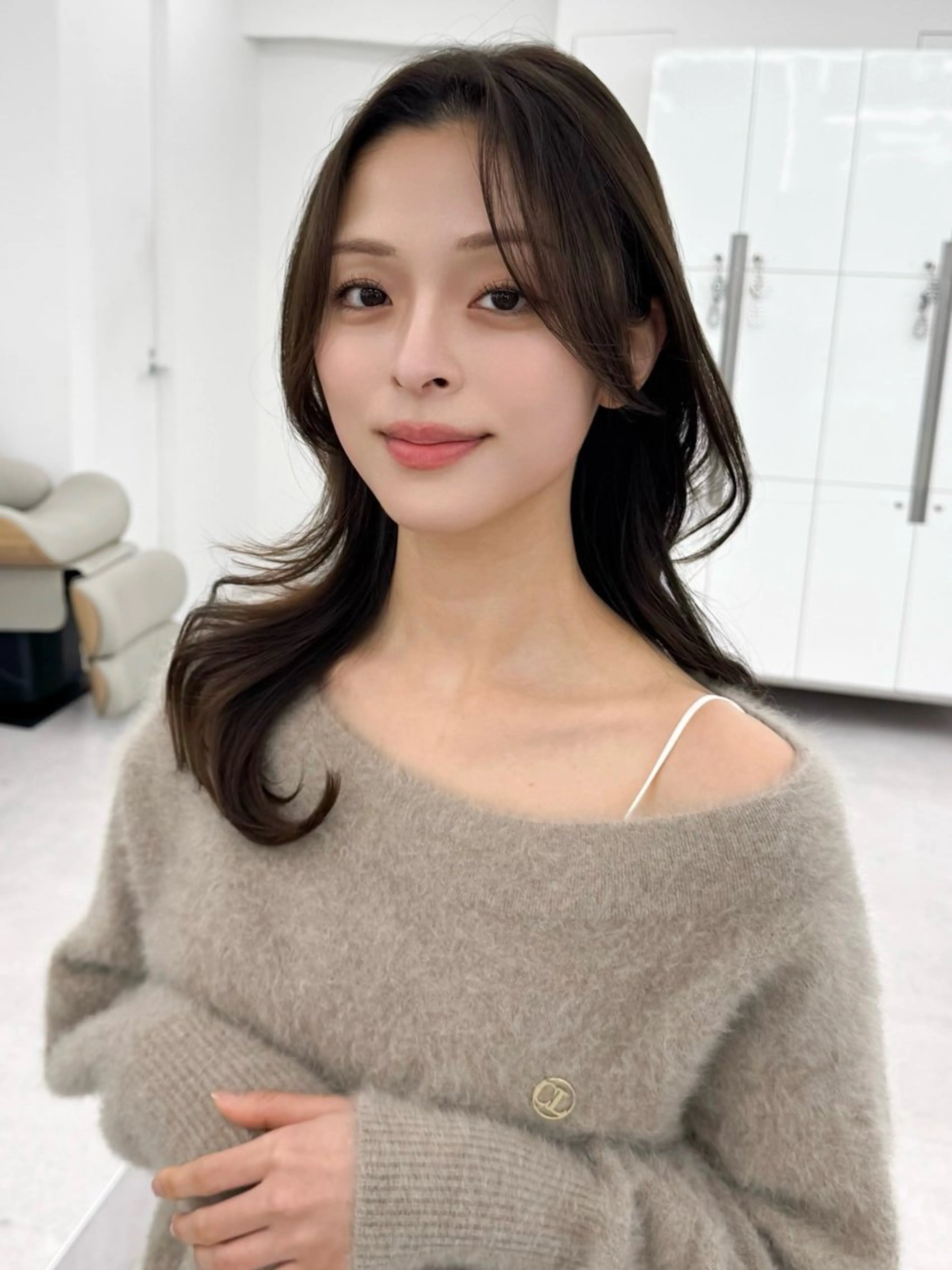 セミロング カラー ヘアアレンジ カット ヘアカラー トリートメント 顔周り&ミディアム 特化/池袋/kokiのヘアスタイル