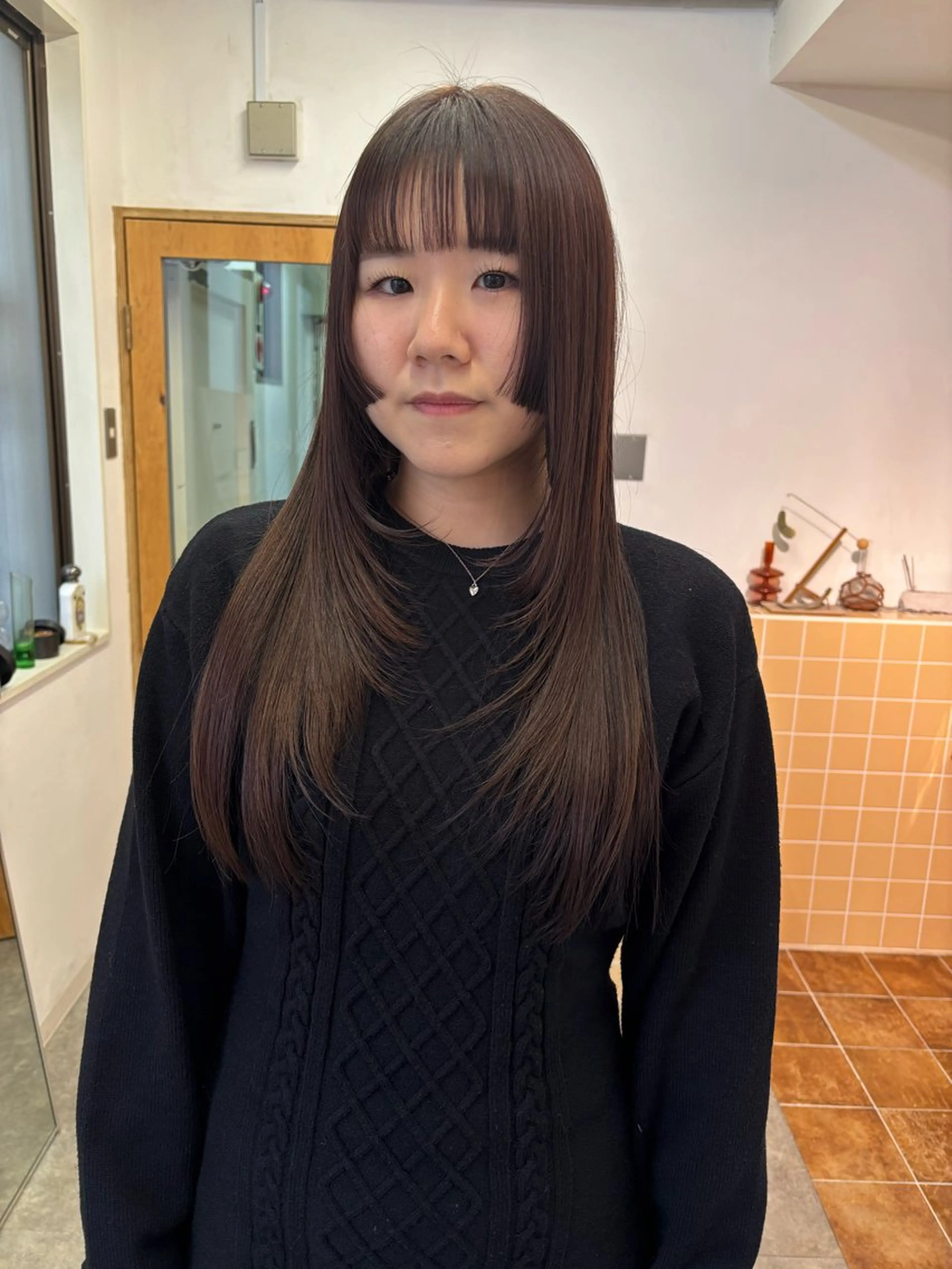 ロング カラー カット ヘアカラー トリートメント sakura🌸 レイヤー/韓国ヘアのヘアスタイル