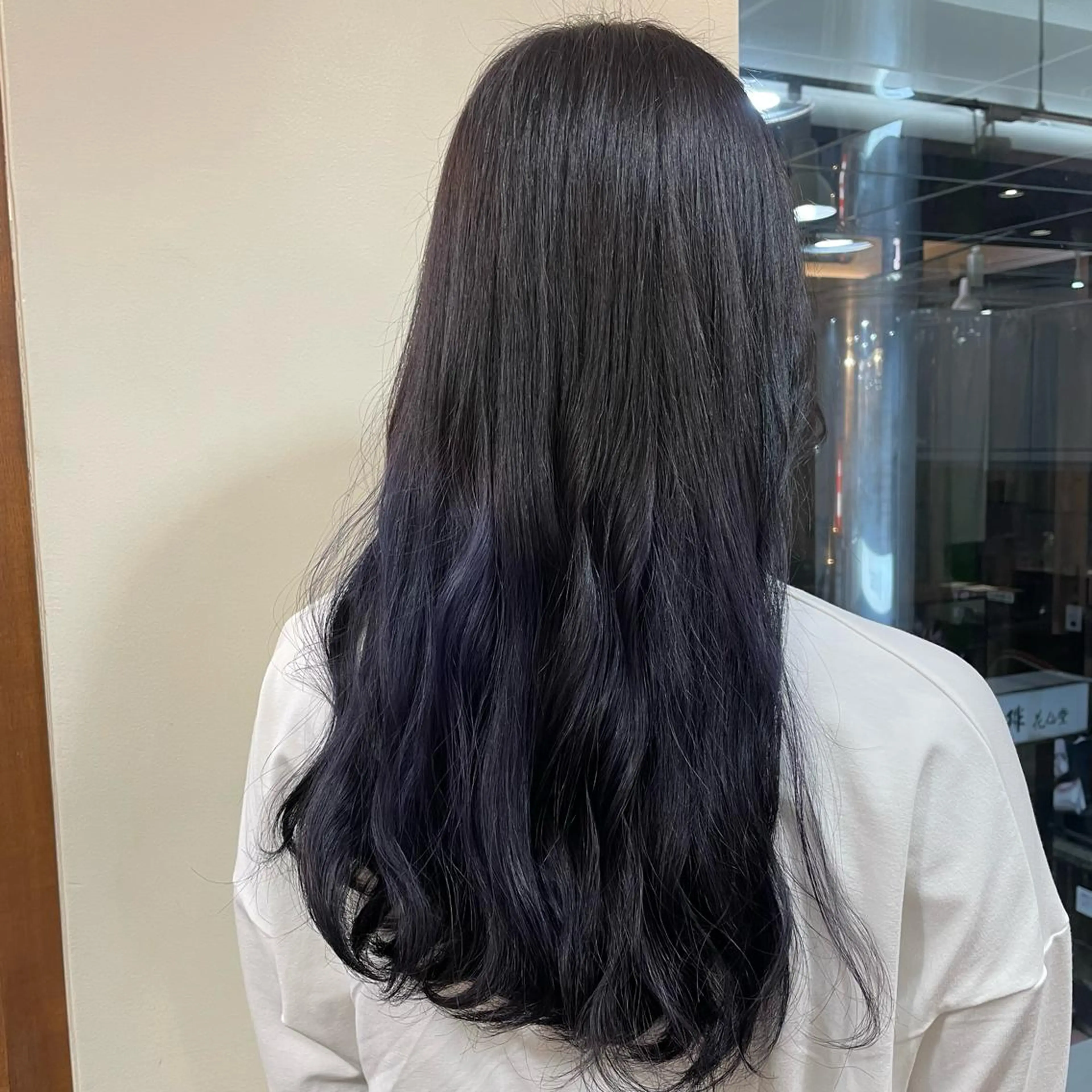 ロング カラー ブルーカラー グラデーションカラー パープルカラー 💜カラー/縮毛矯正 /NARUKA💜のヘアスタイル