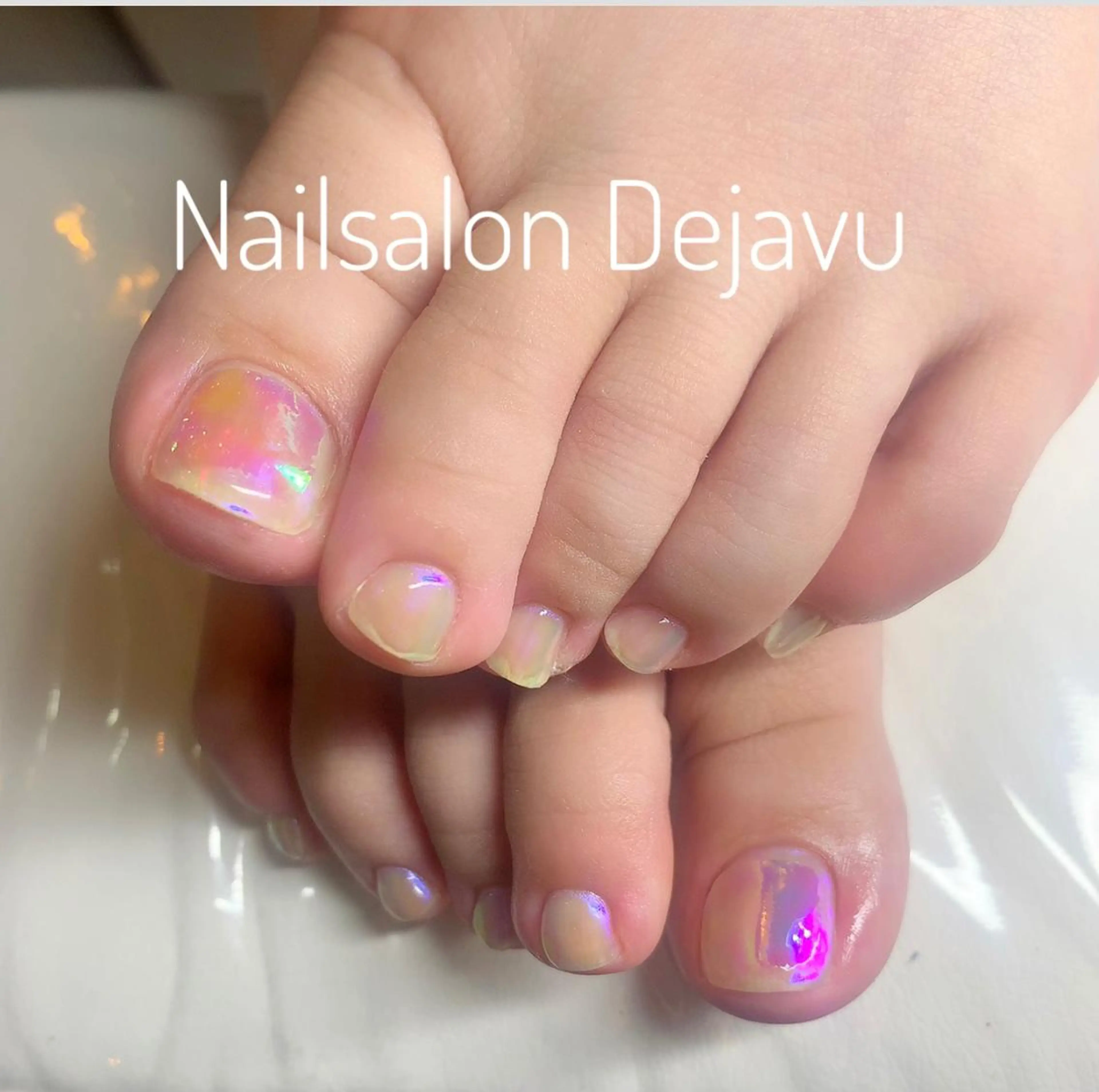 ネイル アートネイル オーロラネイル クリアネイル フットネイル 氷ネイル・うるうるネイル Dejavu所属・Nail salon Dejavu 🌿のネイルデザイン